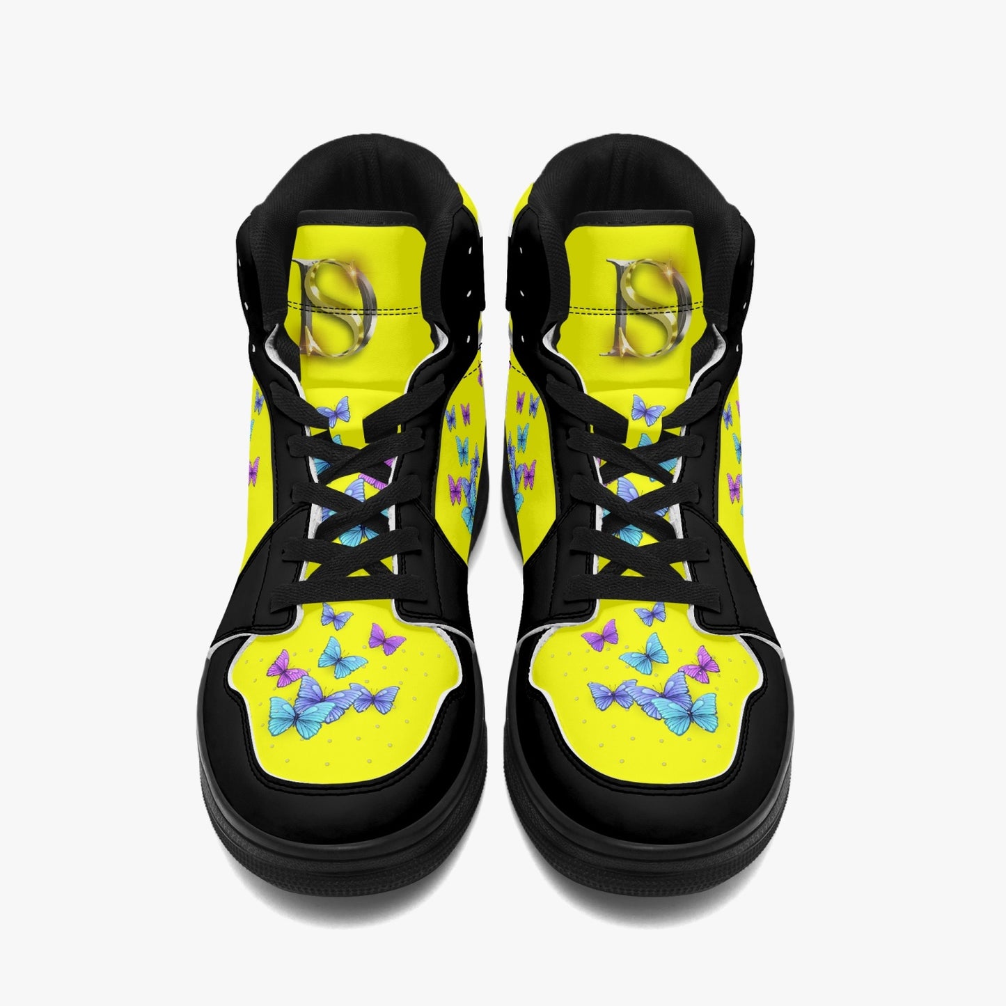 Butterfly Yellow High Top Sneakers