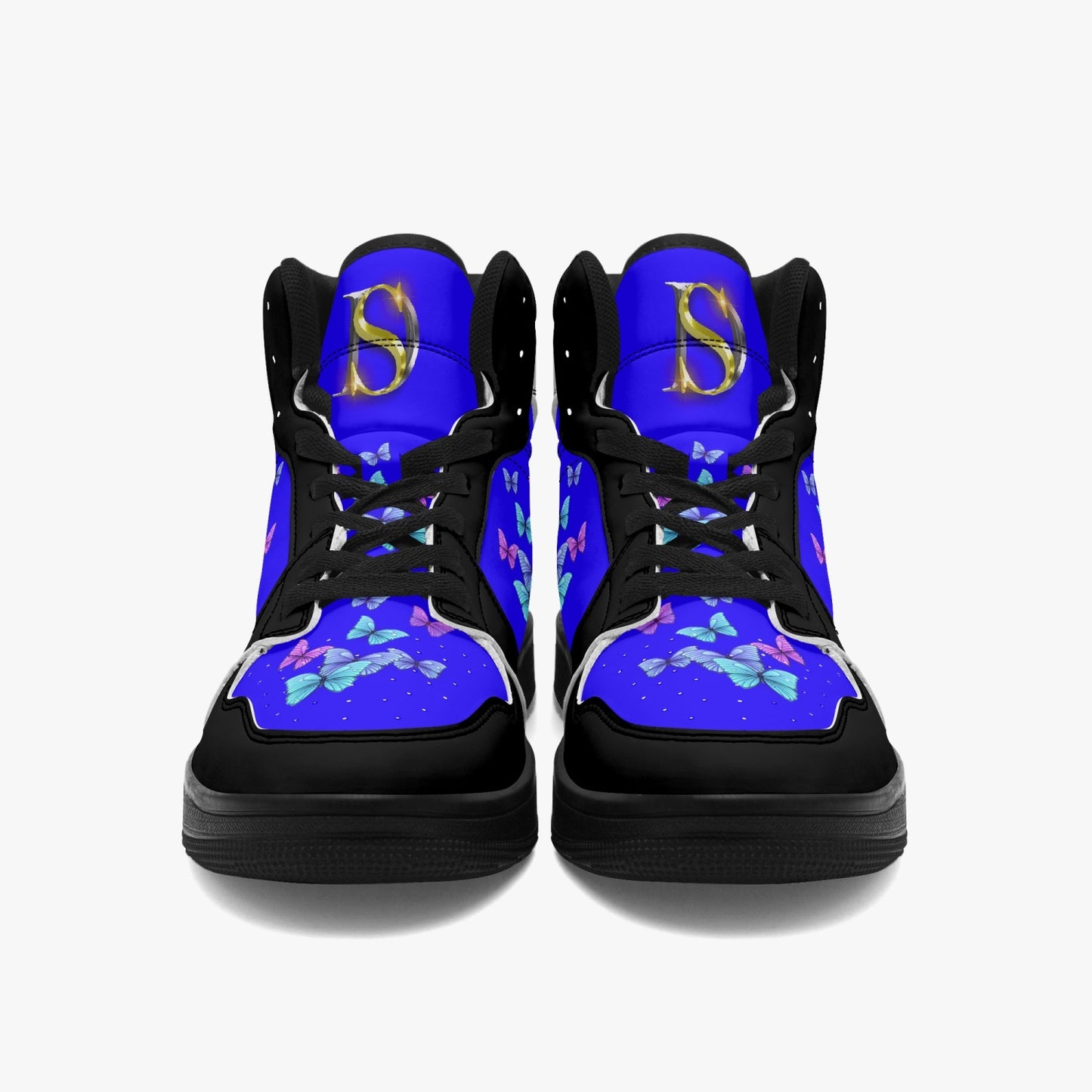 Butterfly Blue High Top Sneakers