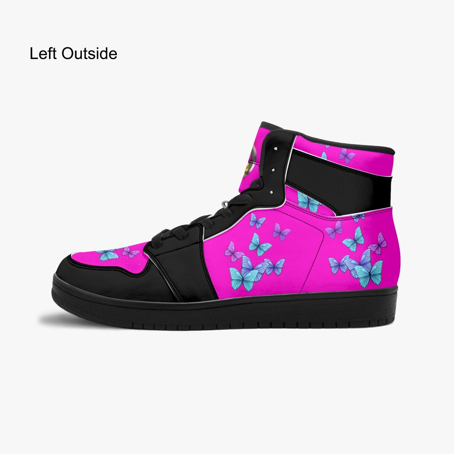 Butterfly Pink High Top Sneakers