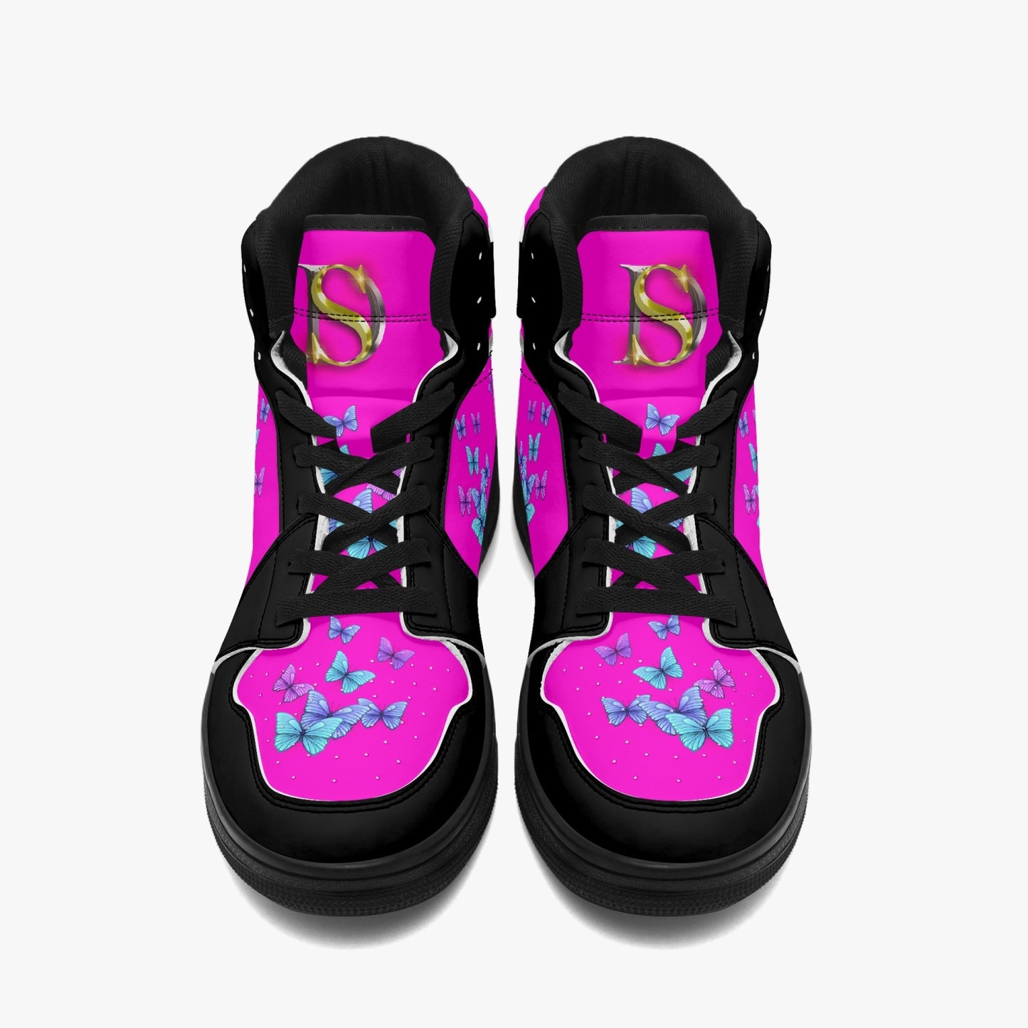 Butterfly Pink High Top Sneakers