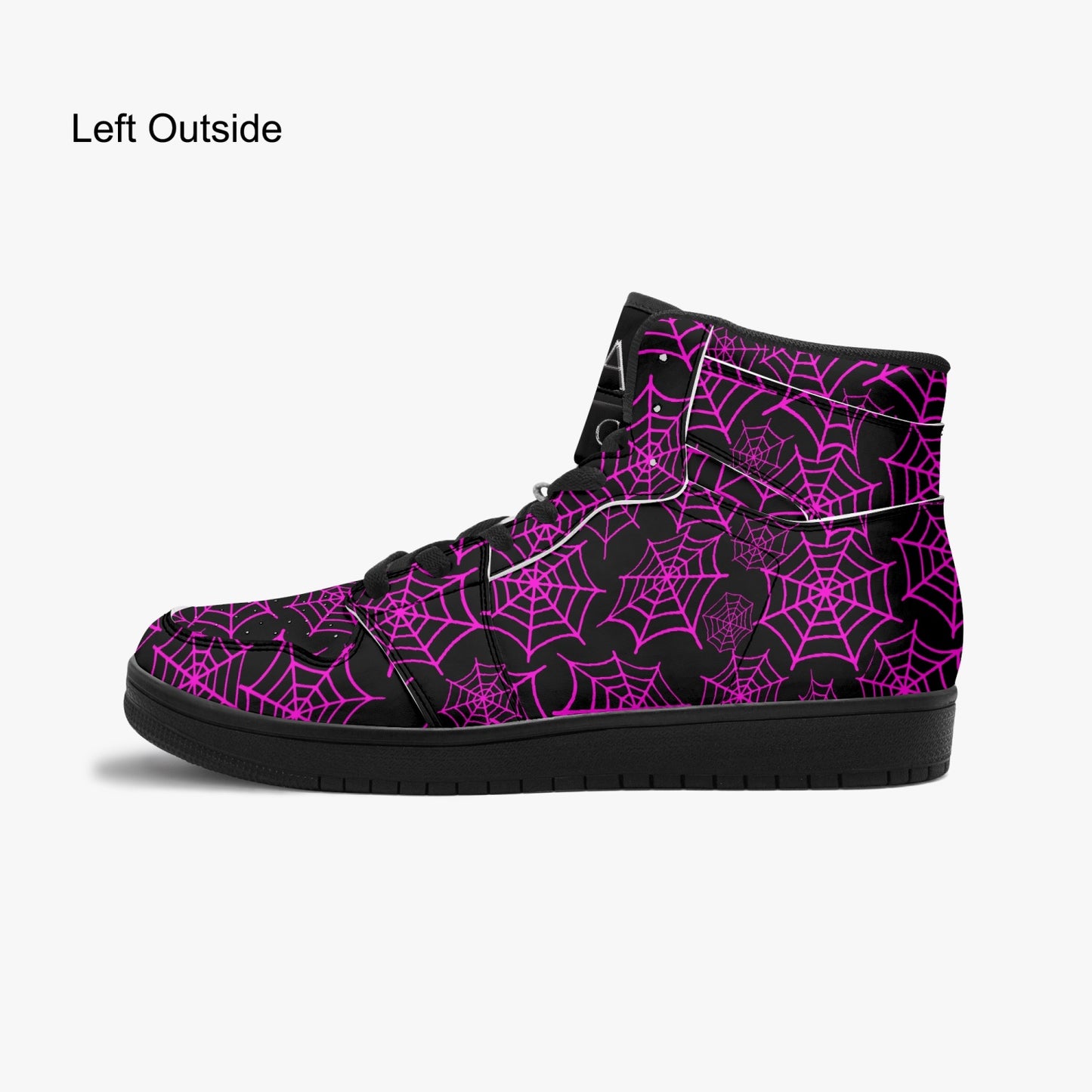 Black & Purple Spider Web High Top Sneakers