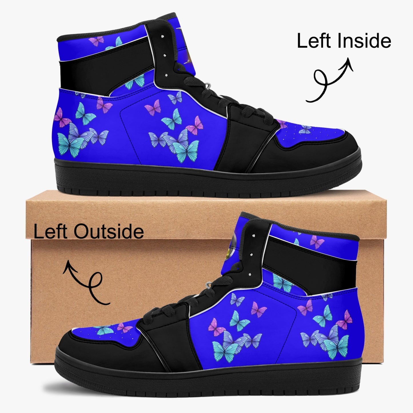 Butterfly Blue High Top Sneakers
