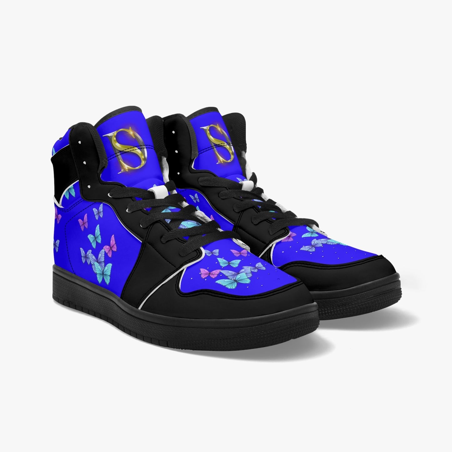Butterfly Blue High Top Sneakers