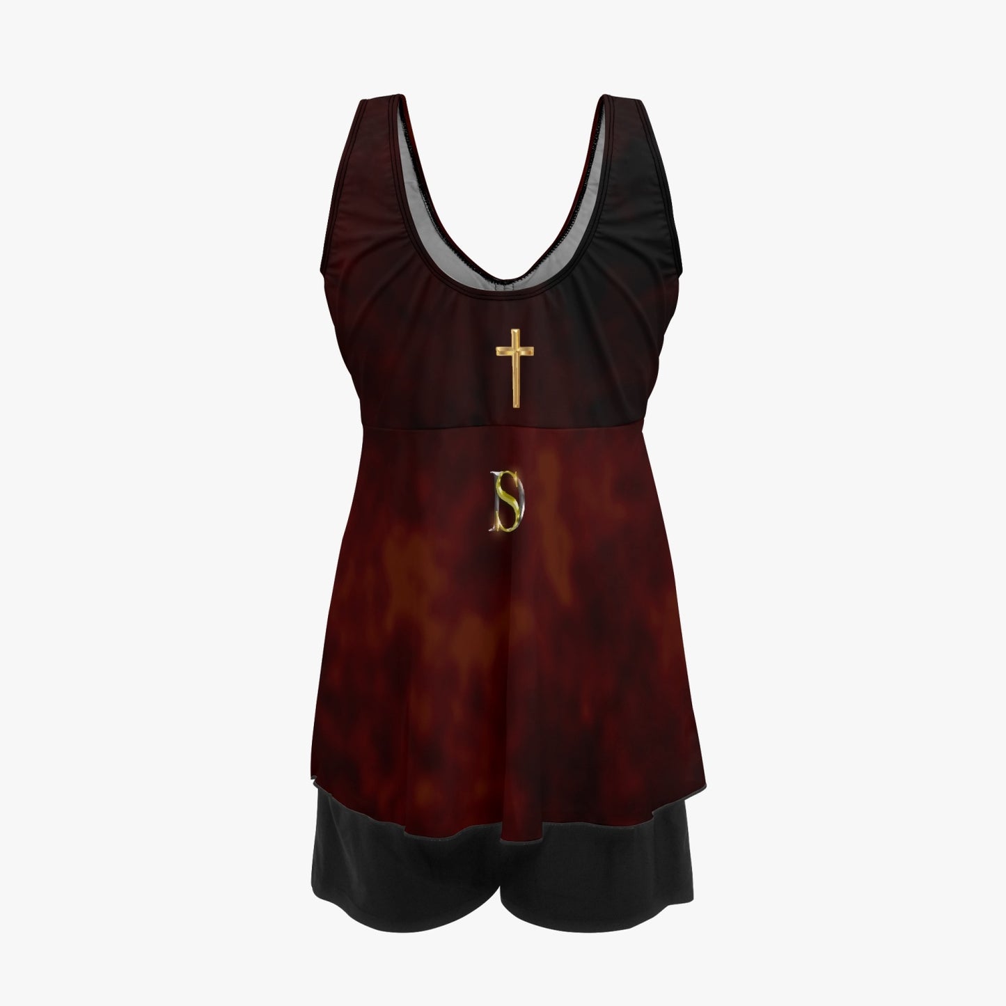 Dark red Women's Two-Piece Swimsuit