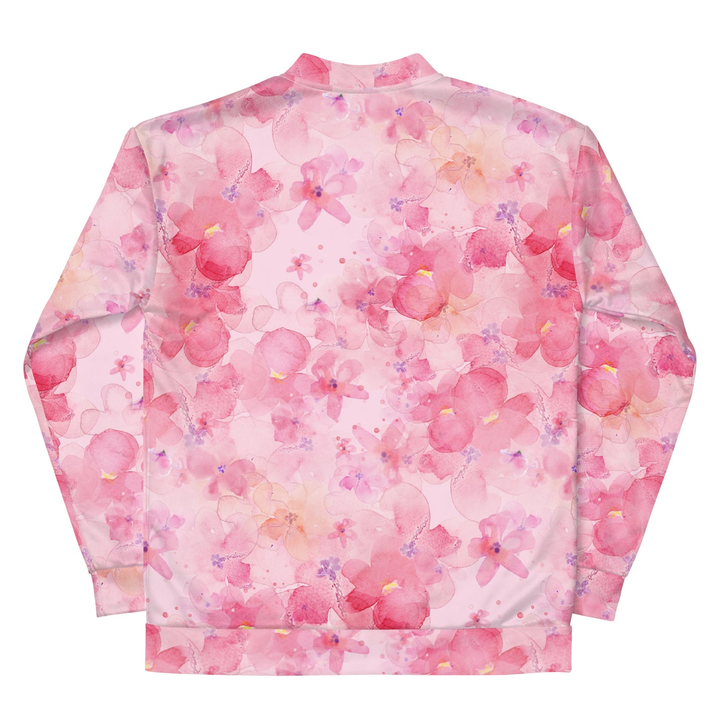 Pink Floral Bomber Jacket