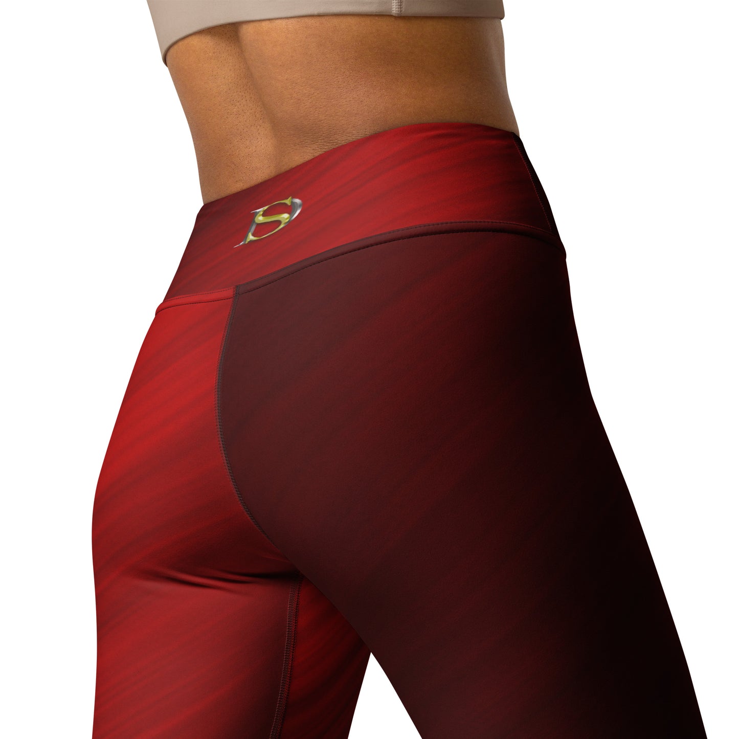 Red Rose Leggings with inside pocket
