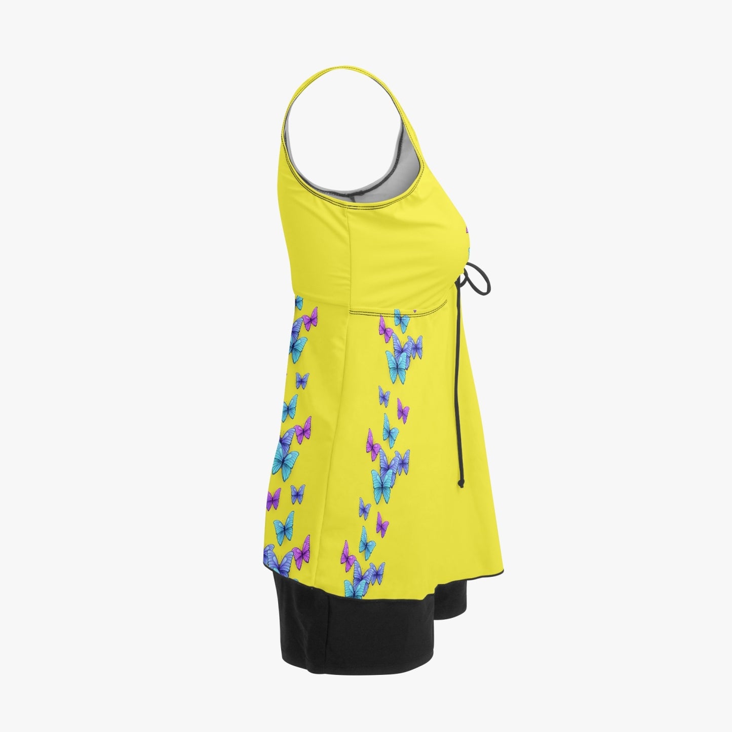 Yellow with Butterfly Two-Piece Swimsuit