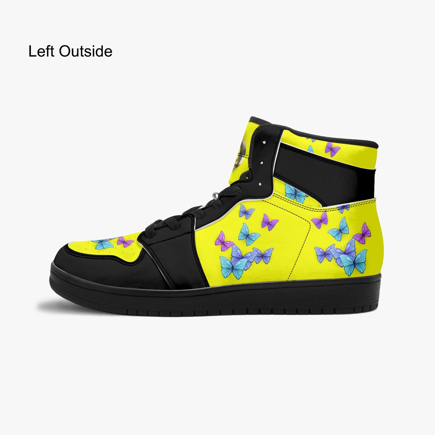 Butterfly Yellow High Top Sneakers