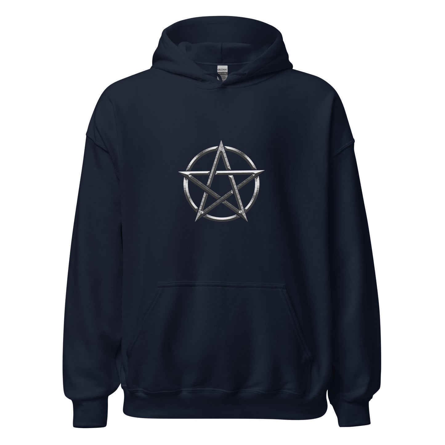 Basic Silver Pentagram Unisex Hoodie