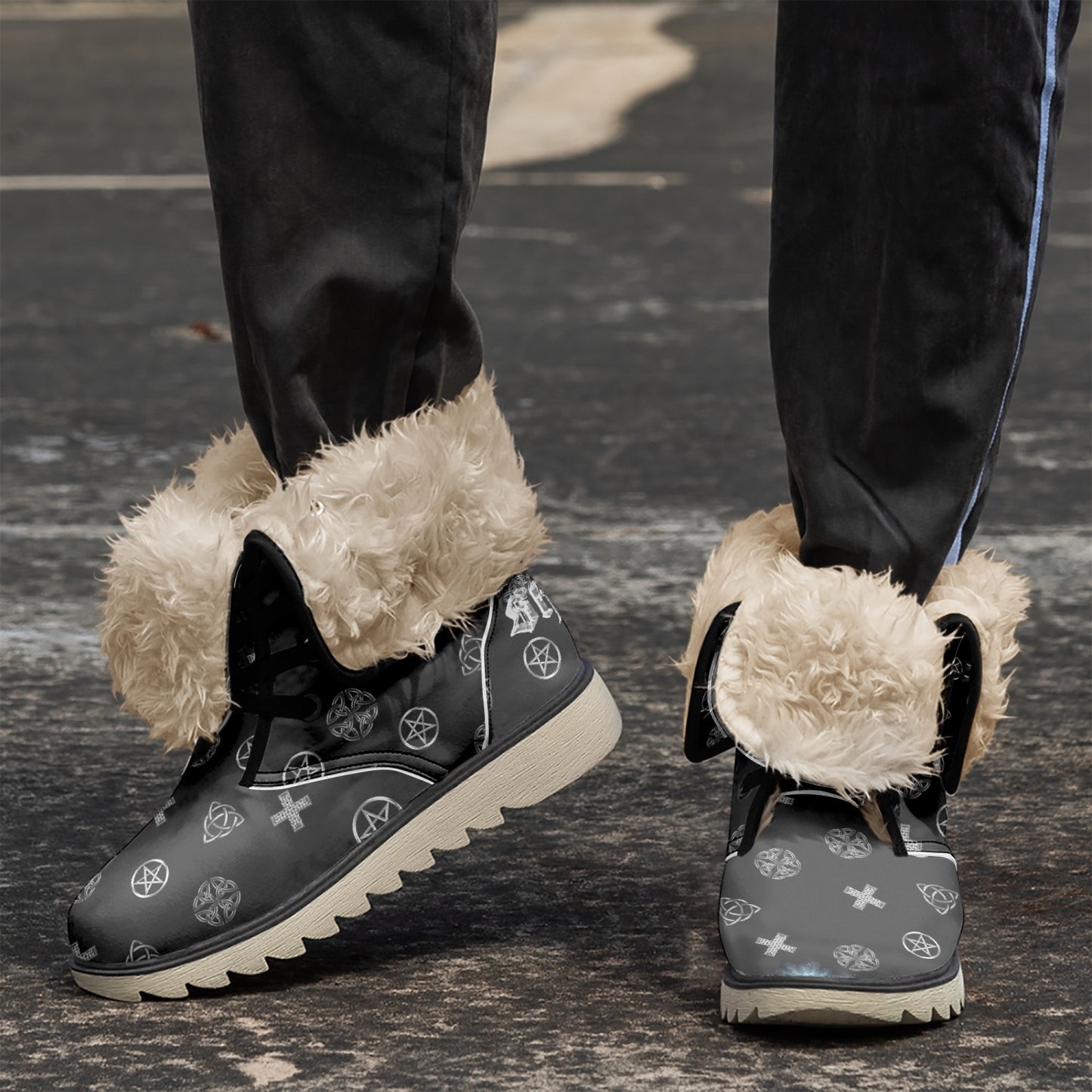 Wicca Boots with Fur lining