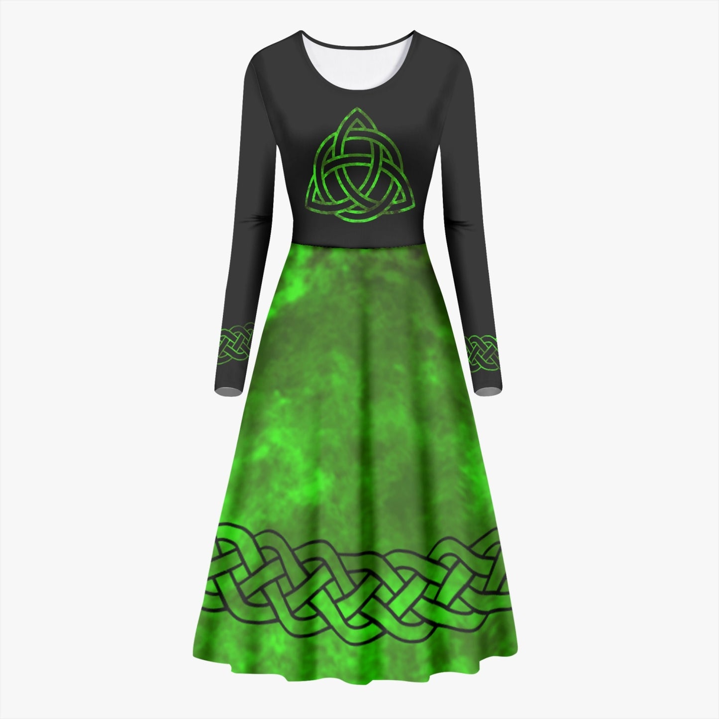 Celtic Wicca Green Long Dress