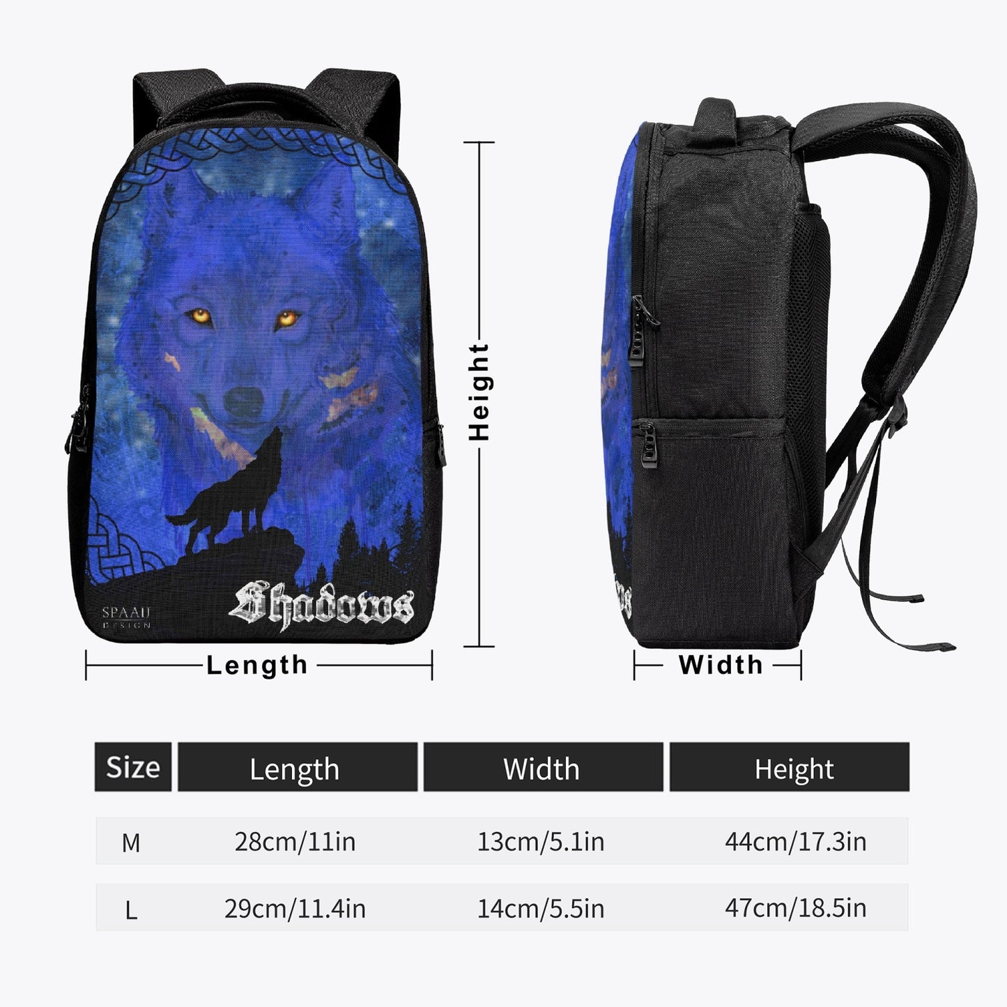 Midnight Wolf Laptop Backpack