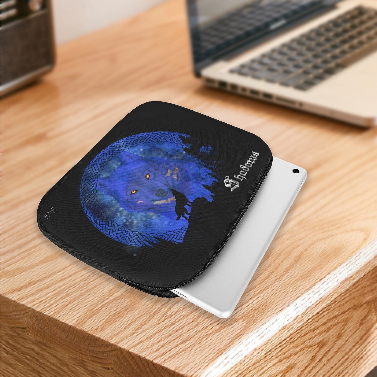 Midnight Wolf Shadows iPad Sleeve