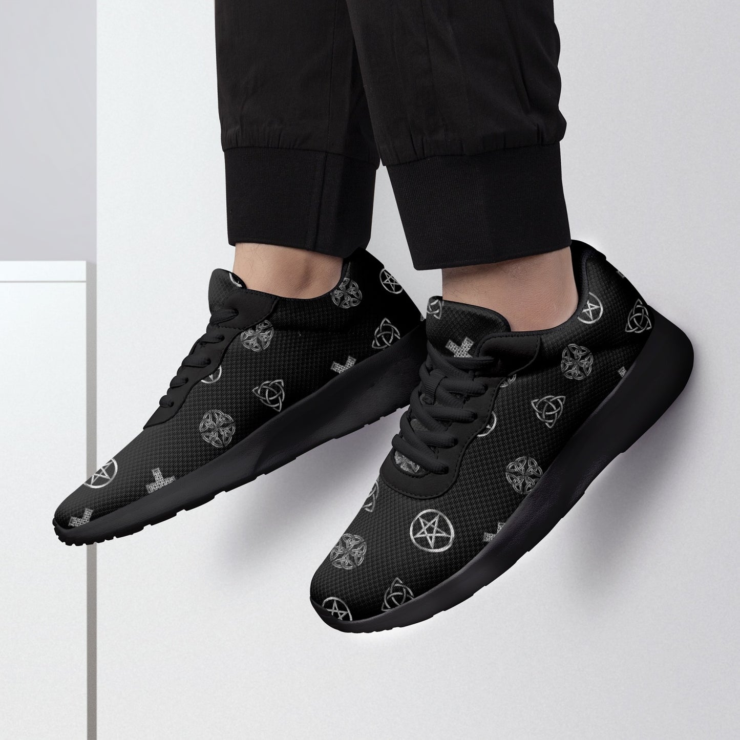Wicca Symbol Running Shoes - Black