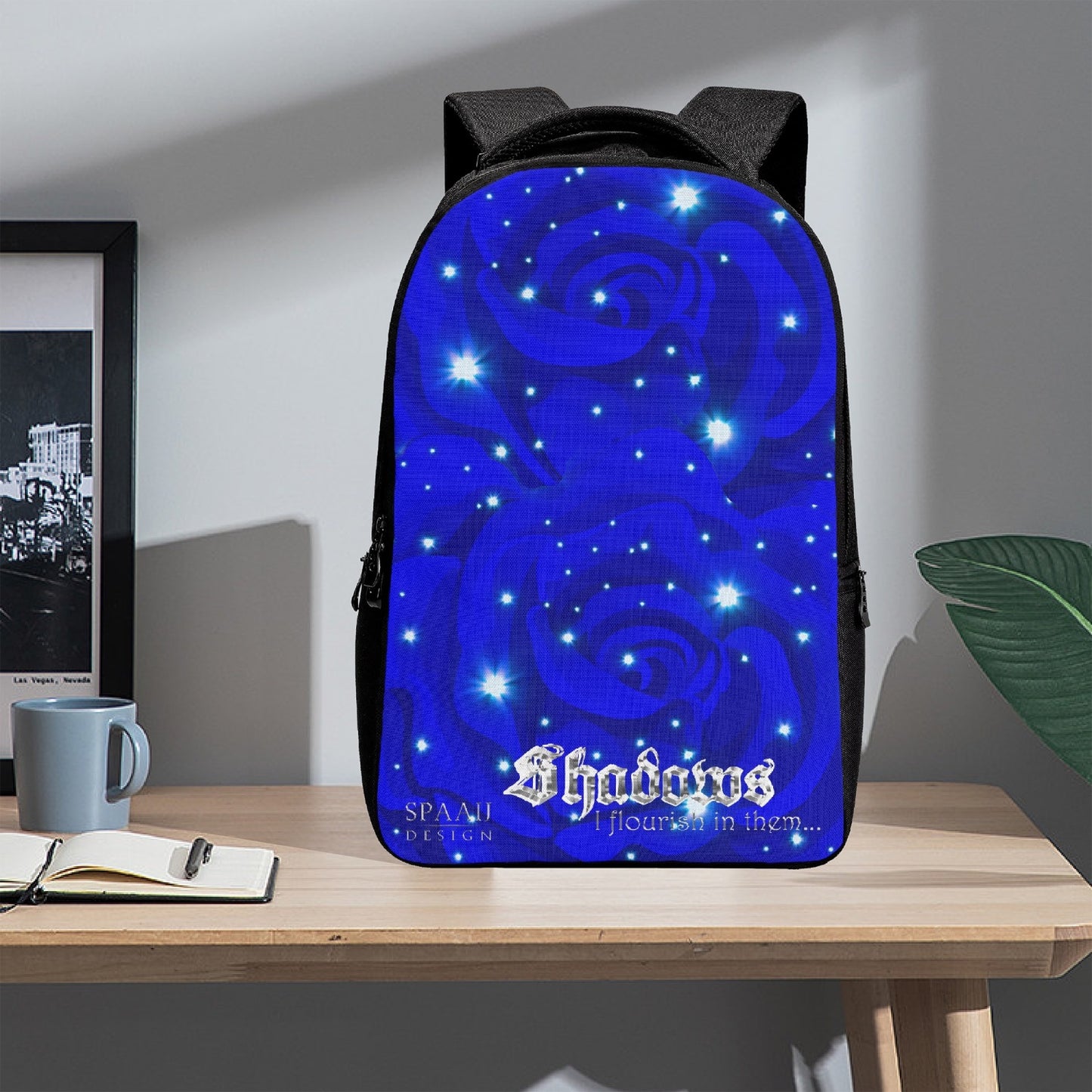 Midnight Blue rose Laptop Backpack