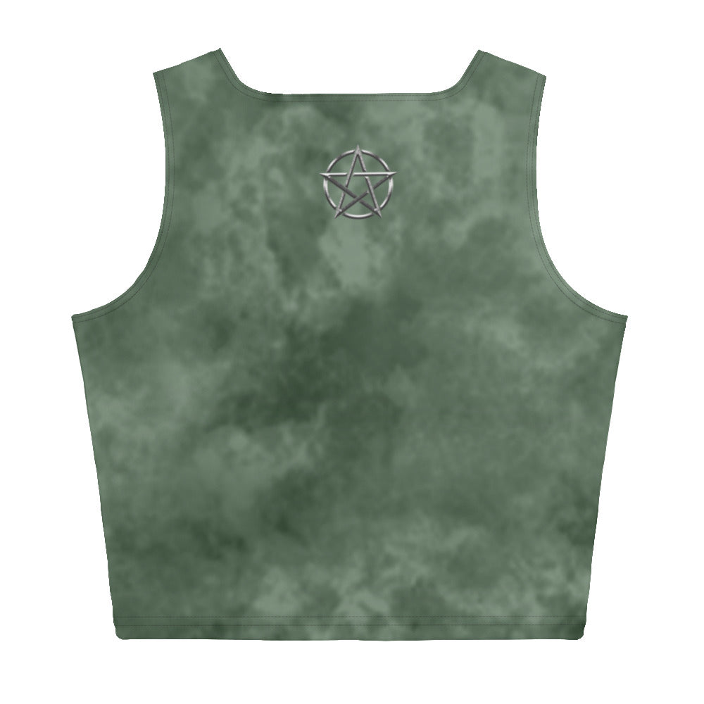 Dirty Green Plain Crop Top