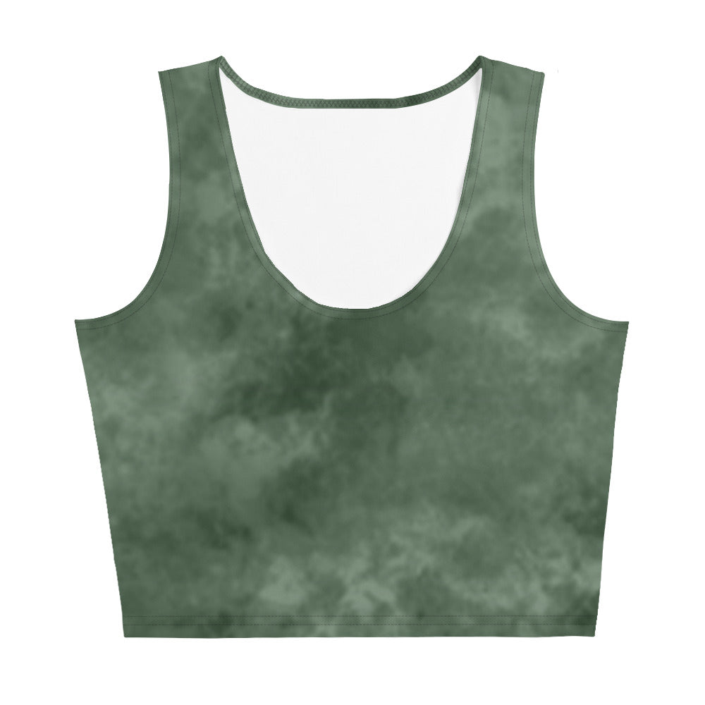 Dirty Green Plain Crop Top