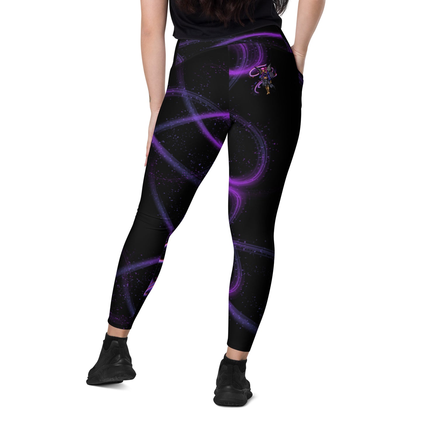 Purple Fairy Crossover leggings with pockets copy