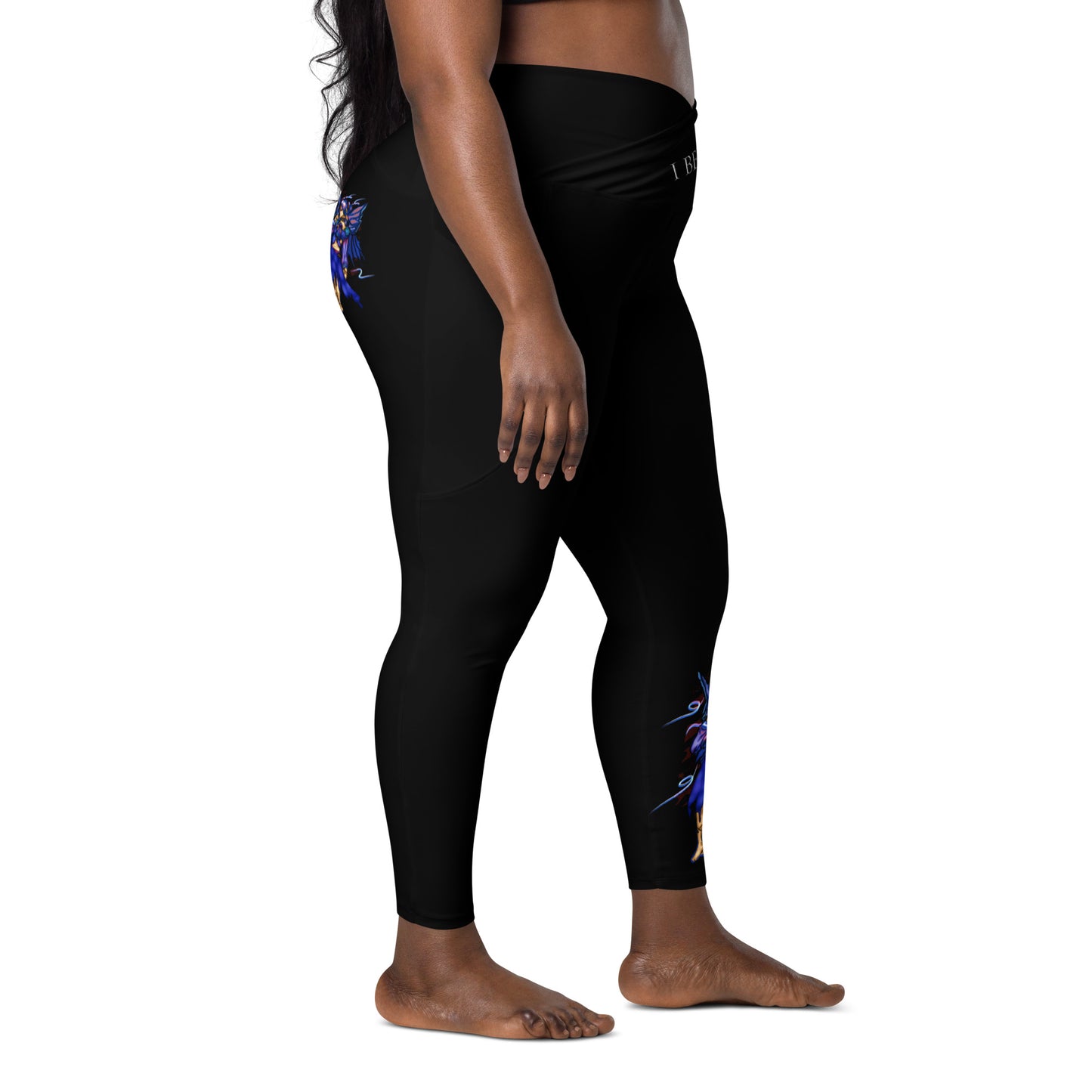 Crossover leggings with pockets