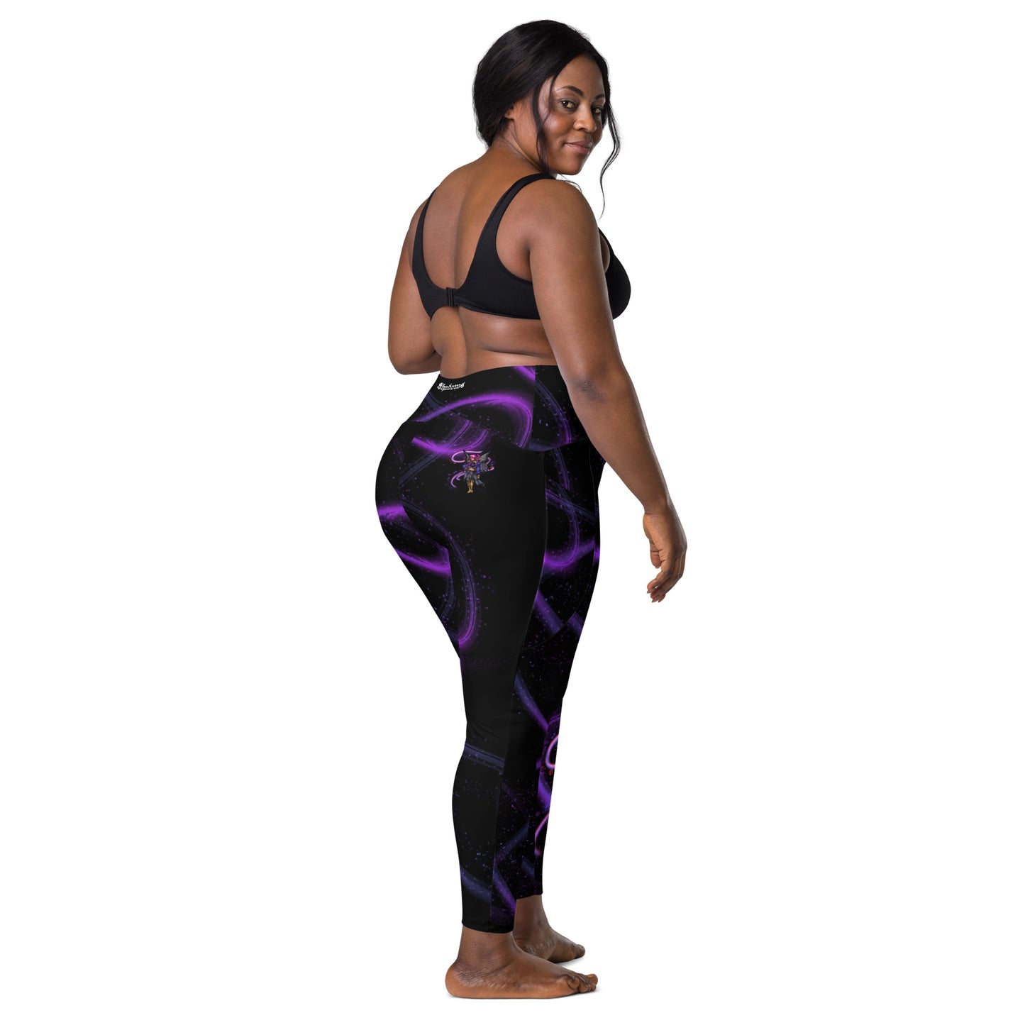 Purple Fairy Crossover leggings with pockets copy