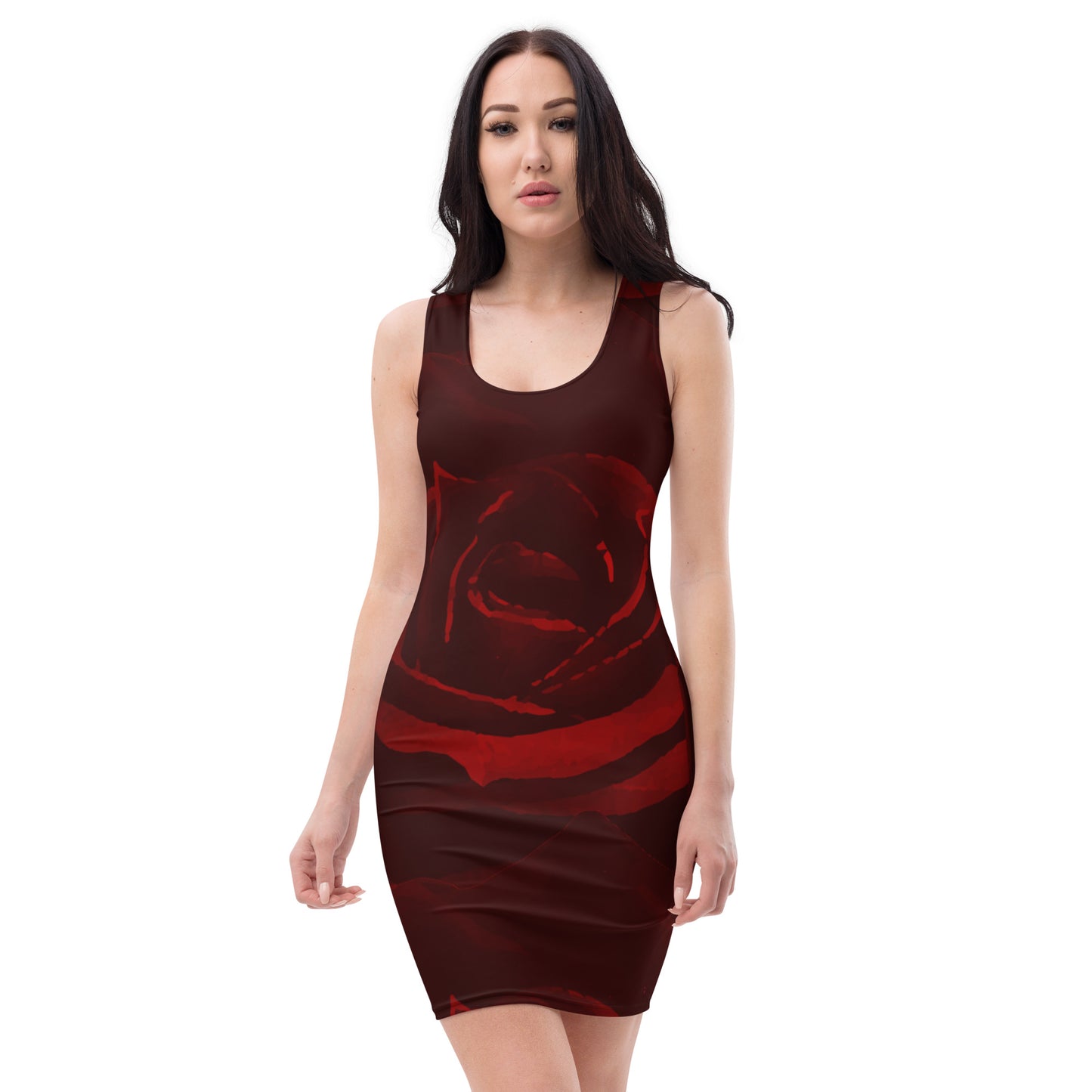 Dark Rose Fitted Dress