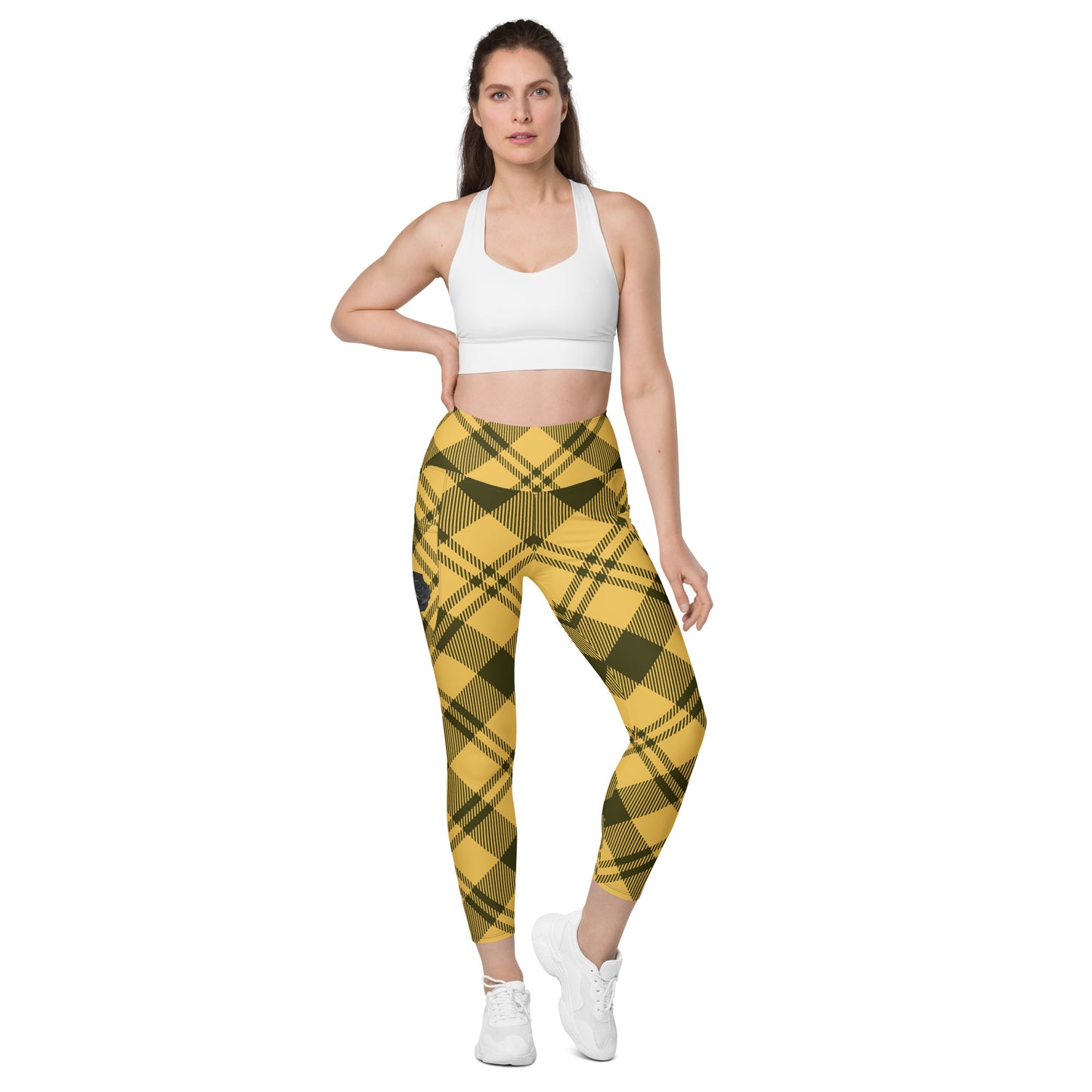 Yellow Black Rose Legging