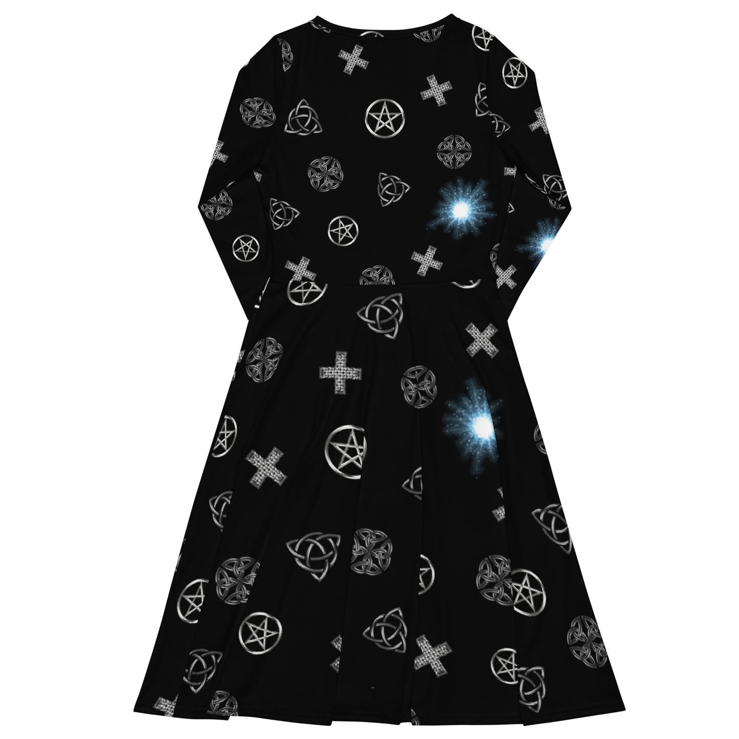Celtic Wicca long sleeve midi dress