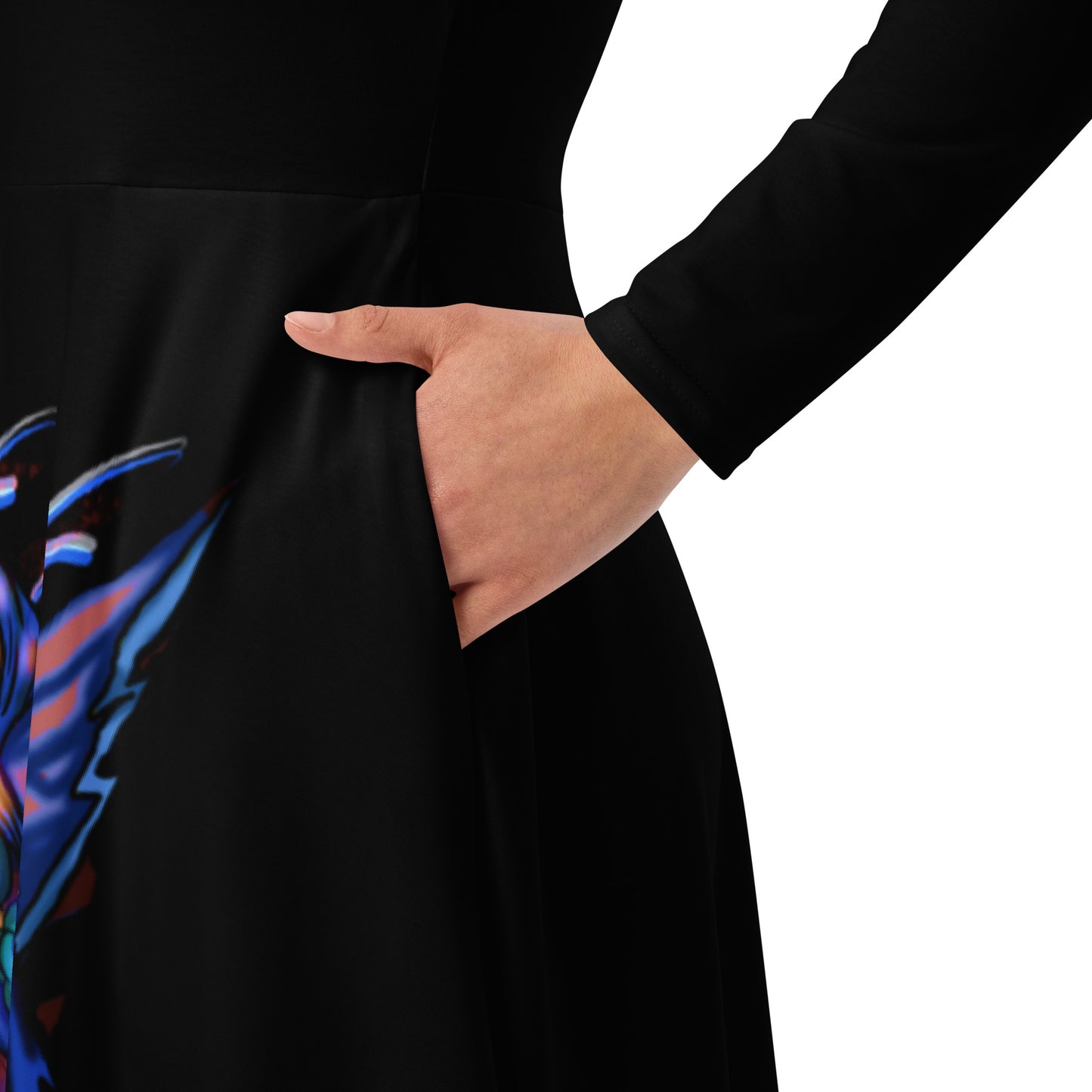 Blue Fairy long sleeve midi dress