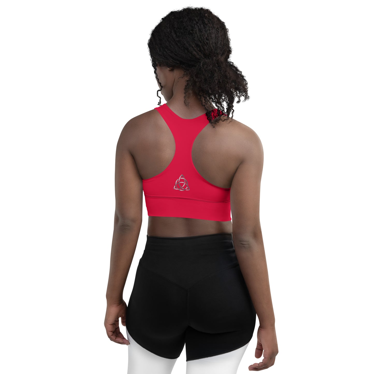 Shadows Longline Sports Bra Red