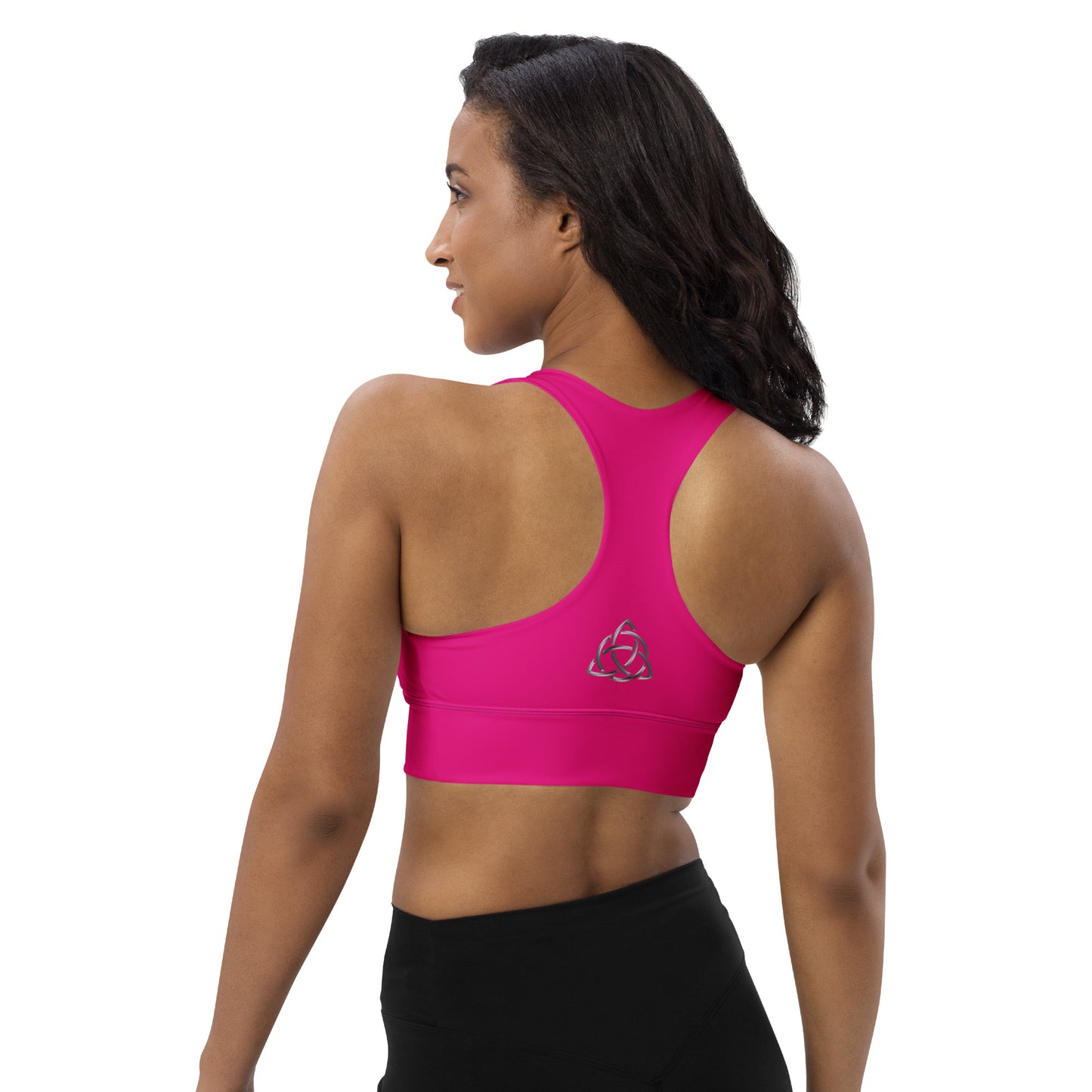 Shadows Longline Sports Bra Pink