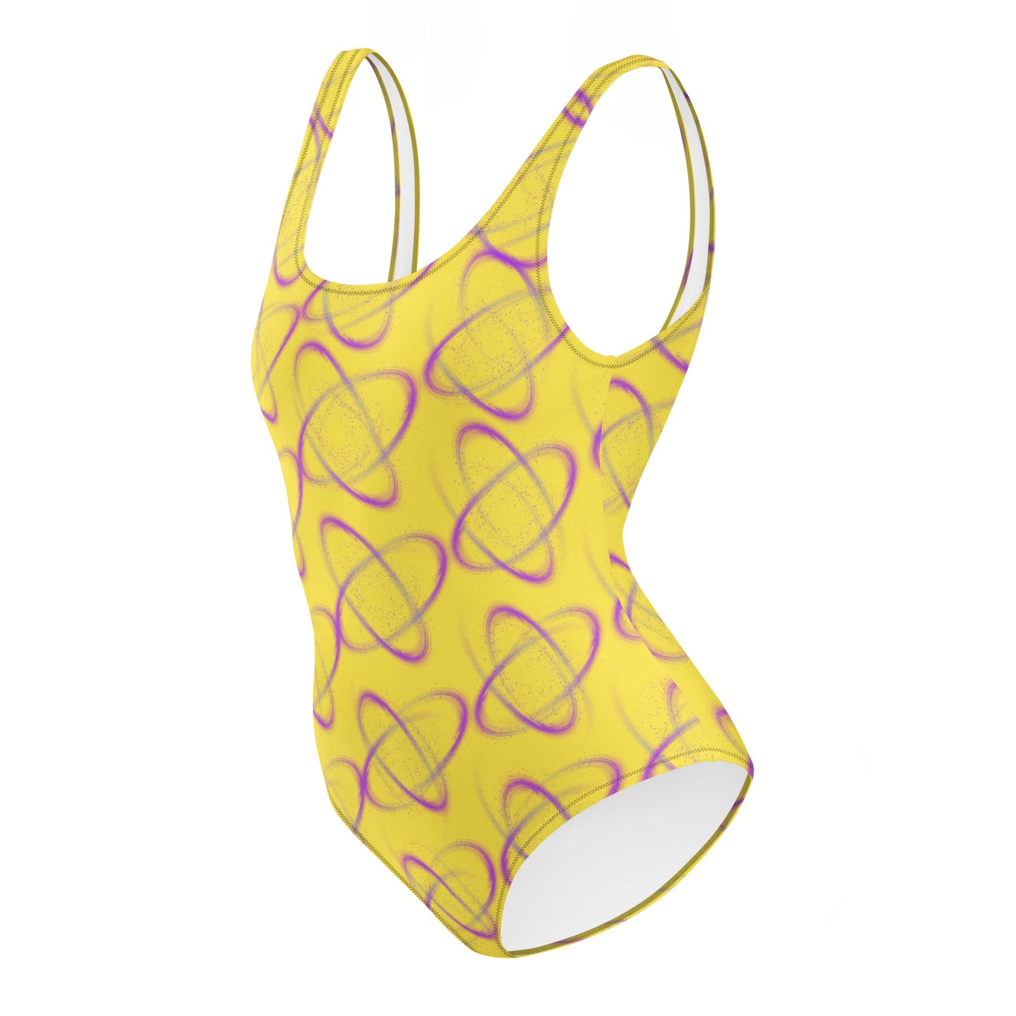Purple Light One-Piece Swimsuit Lemon