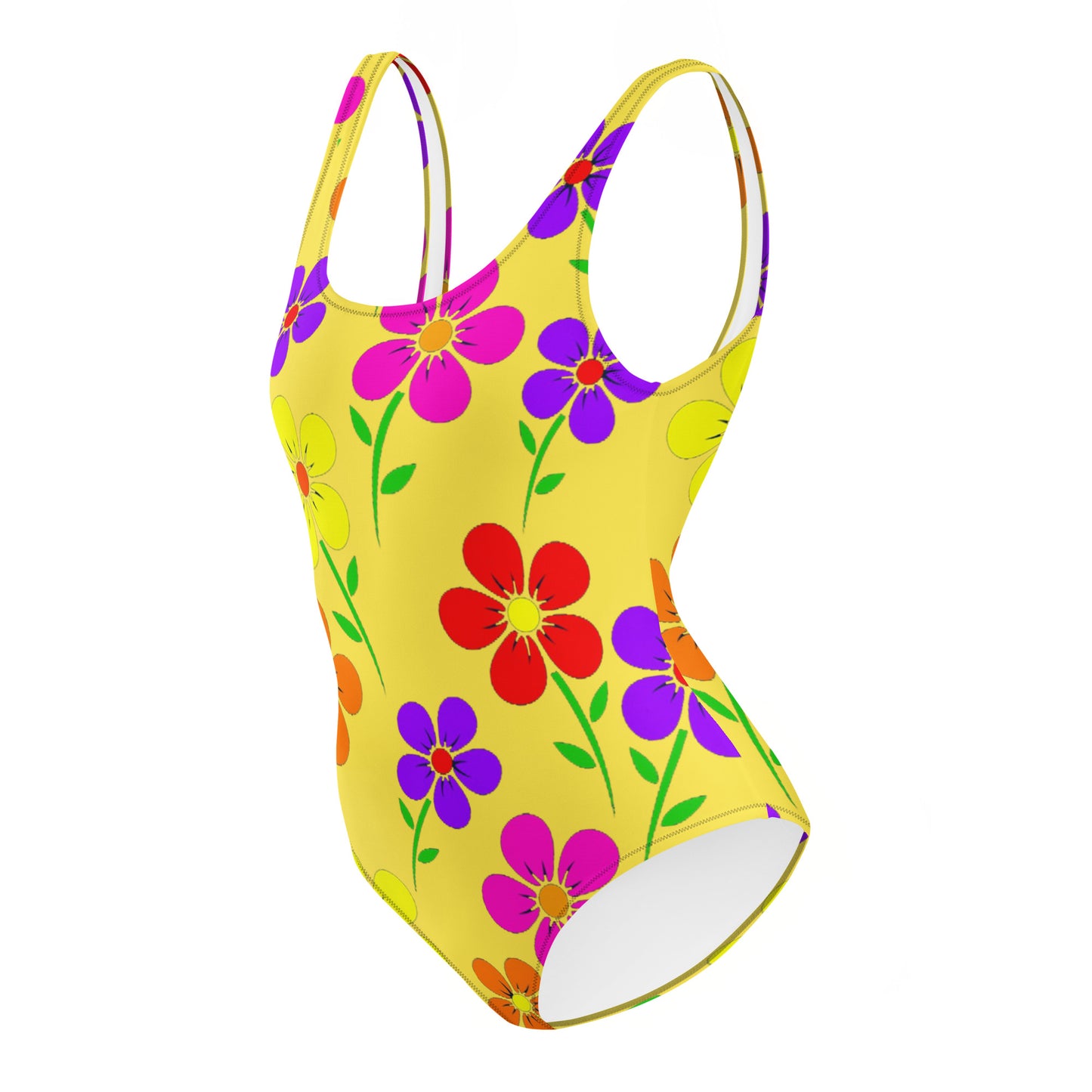 Floral Yellow Swimsuit