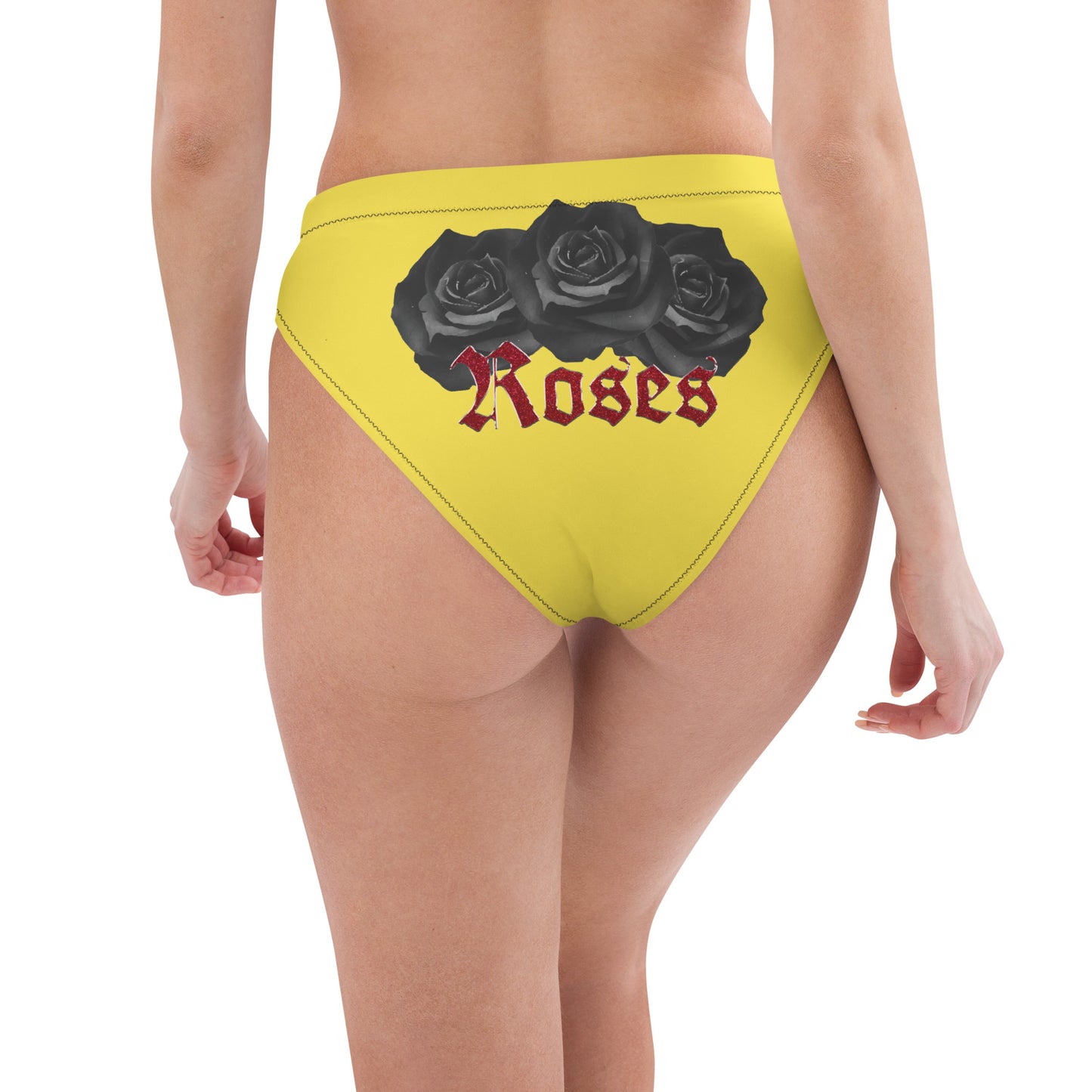 Black Rose, Black lined bikini bottom Yellow