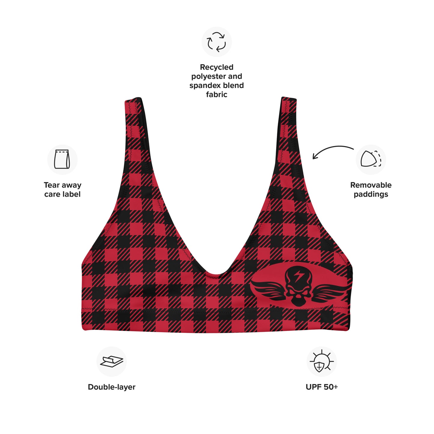 Checkered Bikini Top