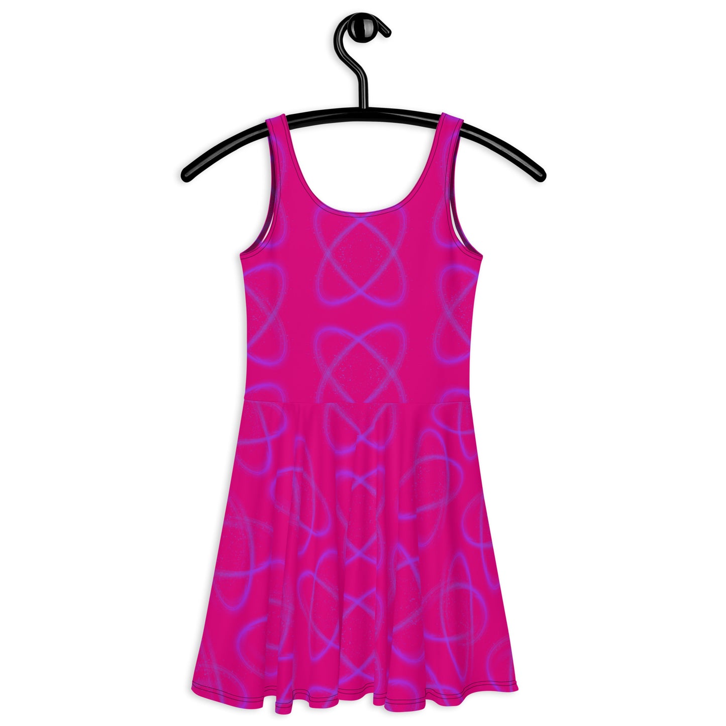 Purple light Skater Dress Hot Pink