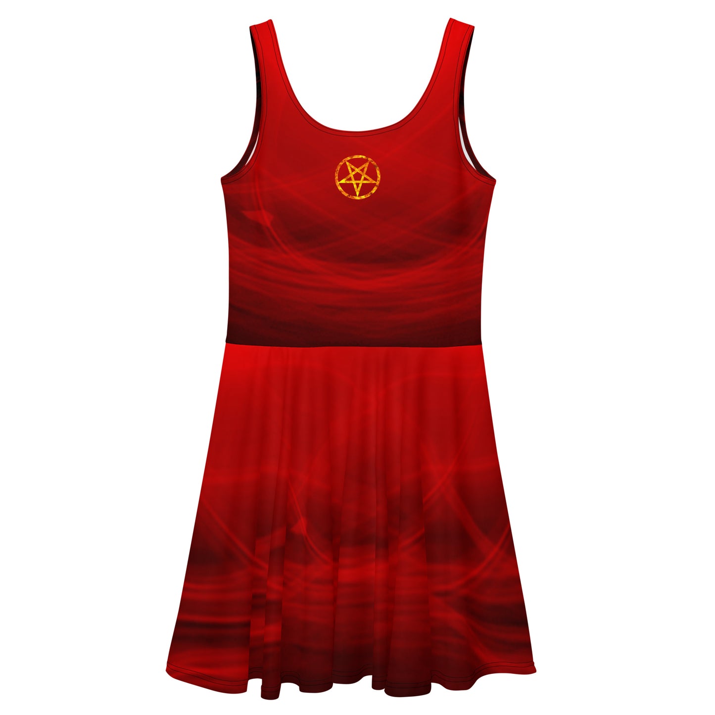 Magic Red Fire Pentagram Dress