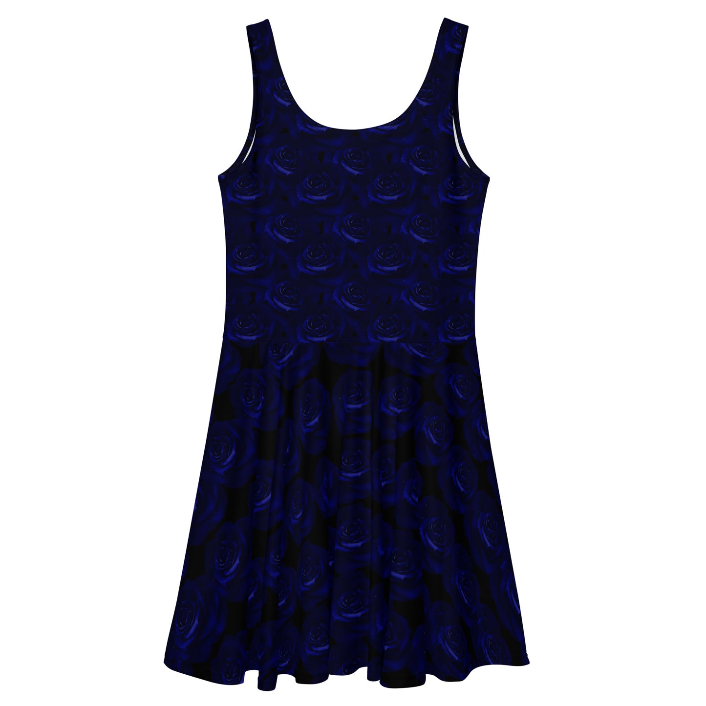 Dark Blue Roses Dress