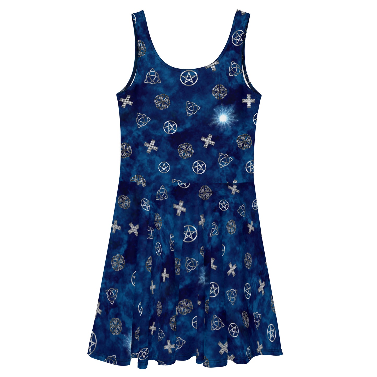 Midnight Blue Wicca sleeve less Dress