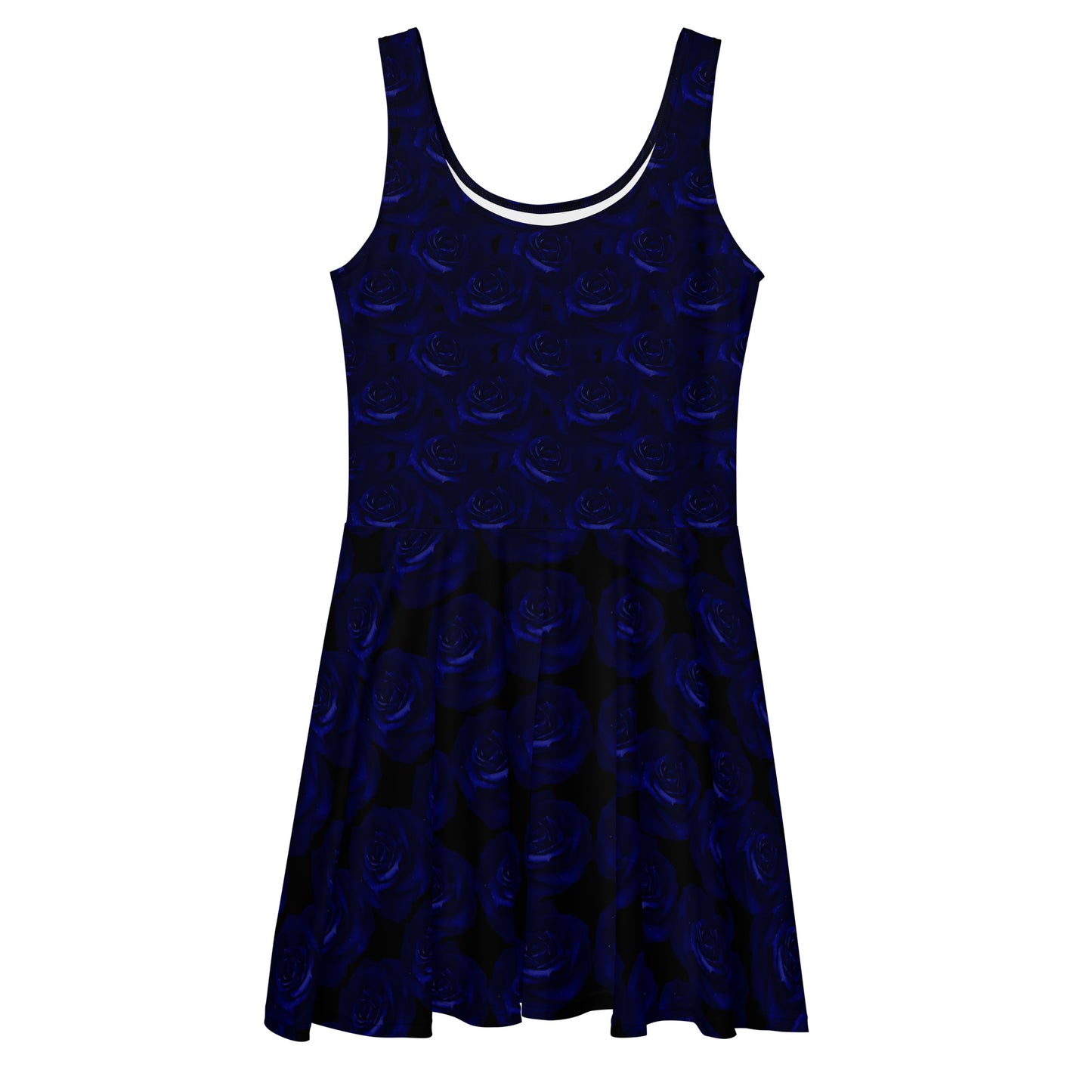 Dark Blue Roses Dress