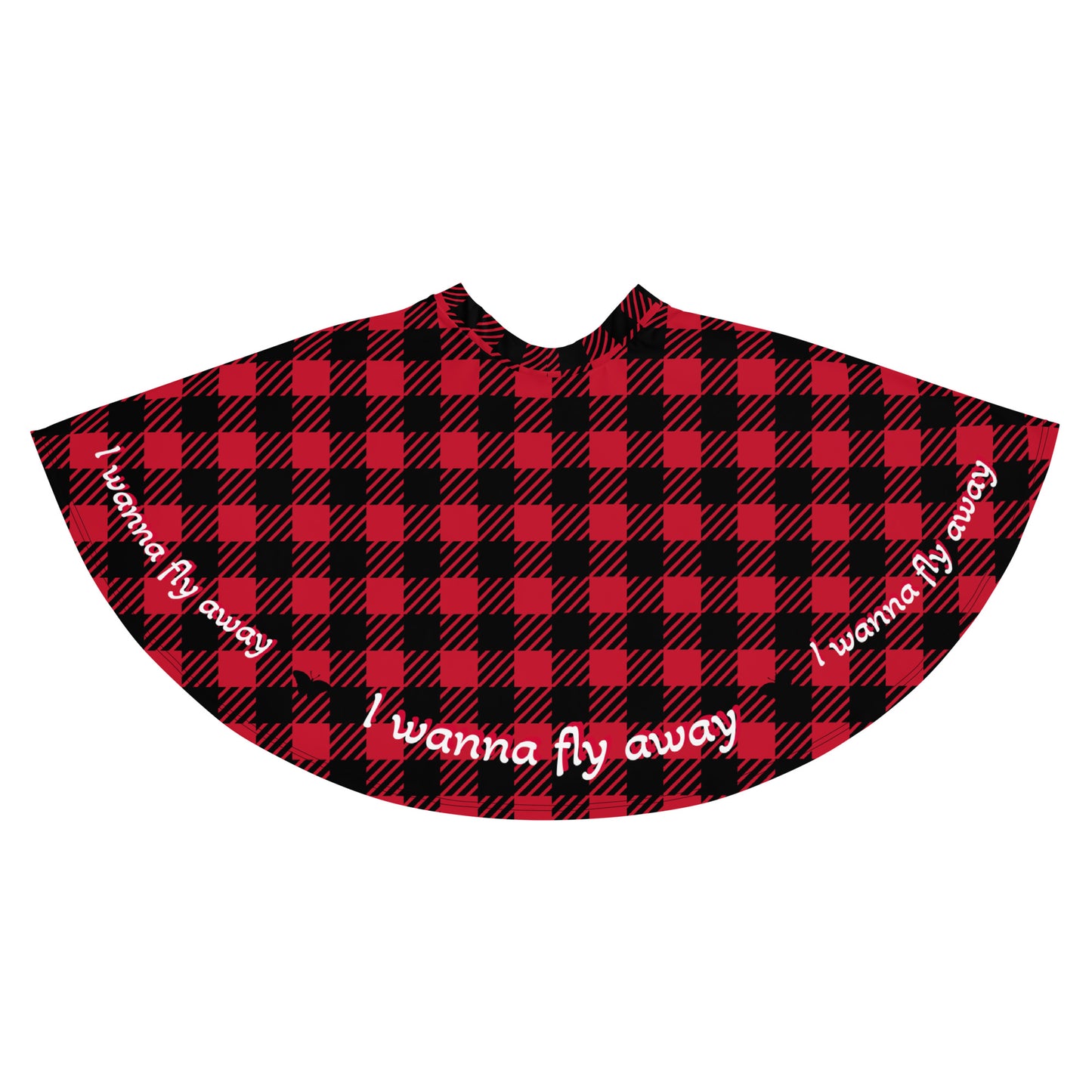 I wanna fly away Checkered Skater Skirt