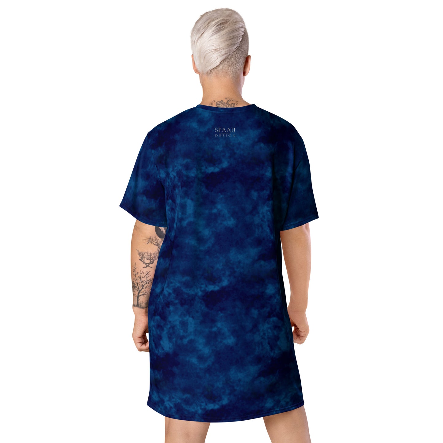 Midnight Blue Plain T-shirt dress