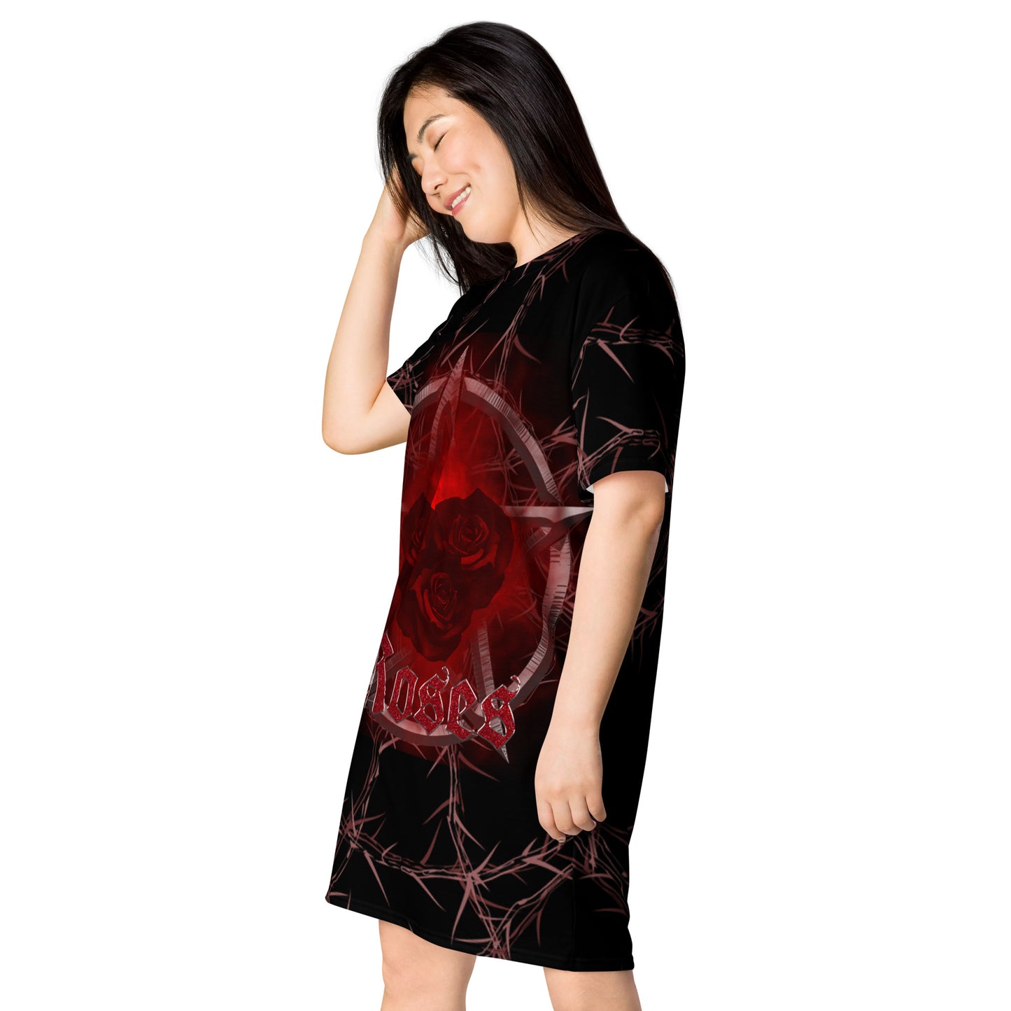 Thorns Roses T-shirt dress