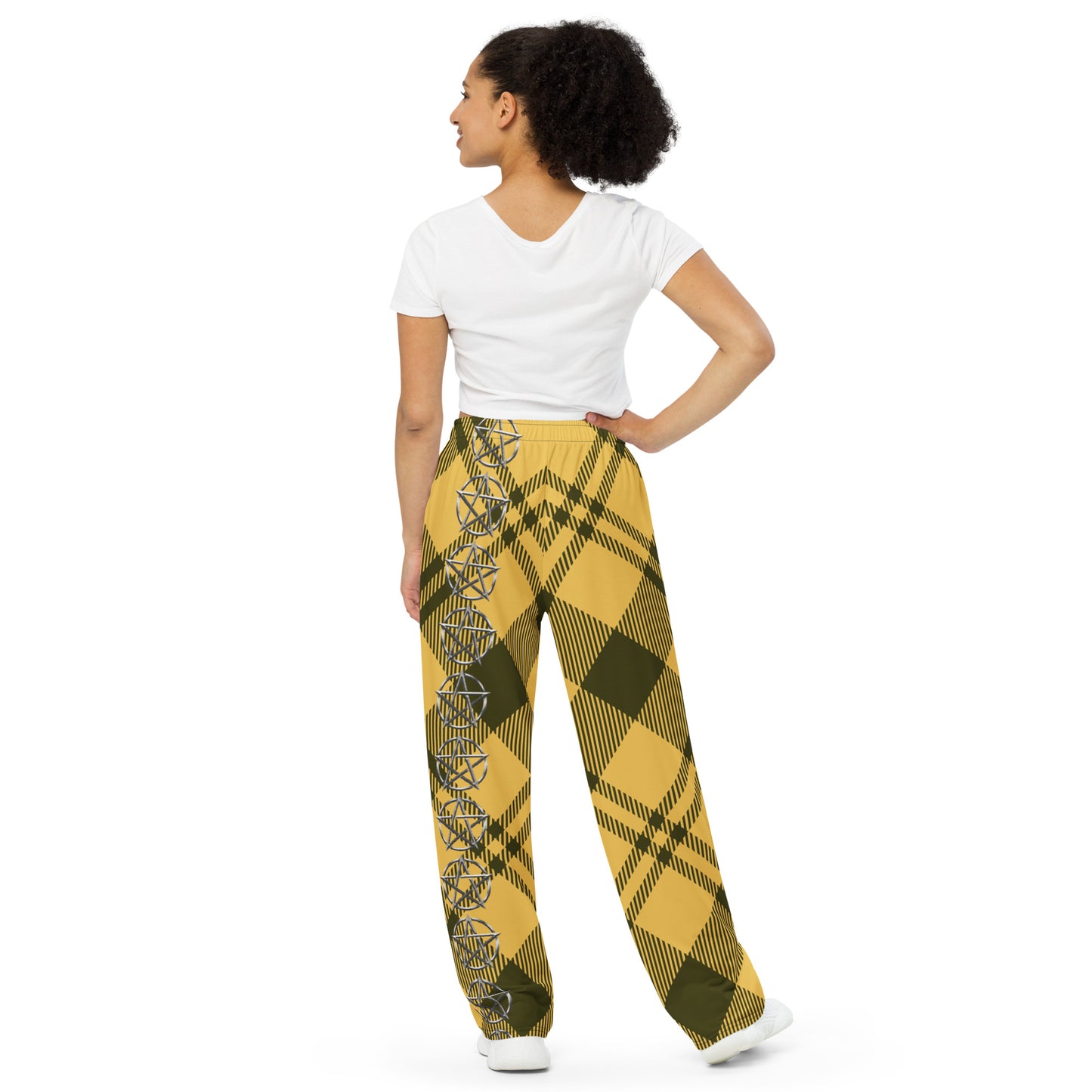Yellow checkered Silver Pentagram pants