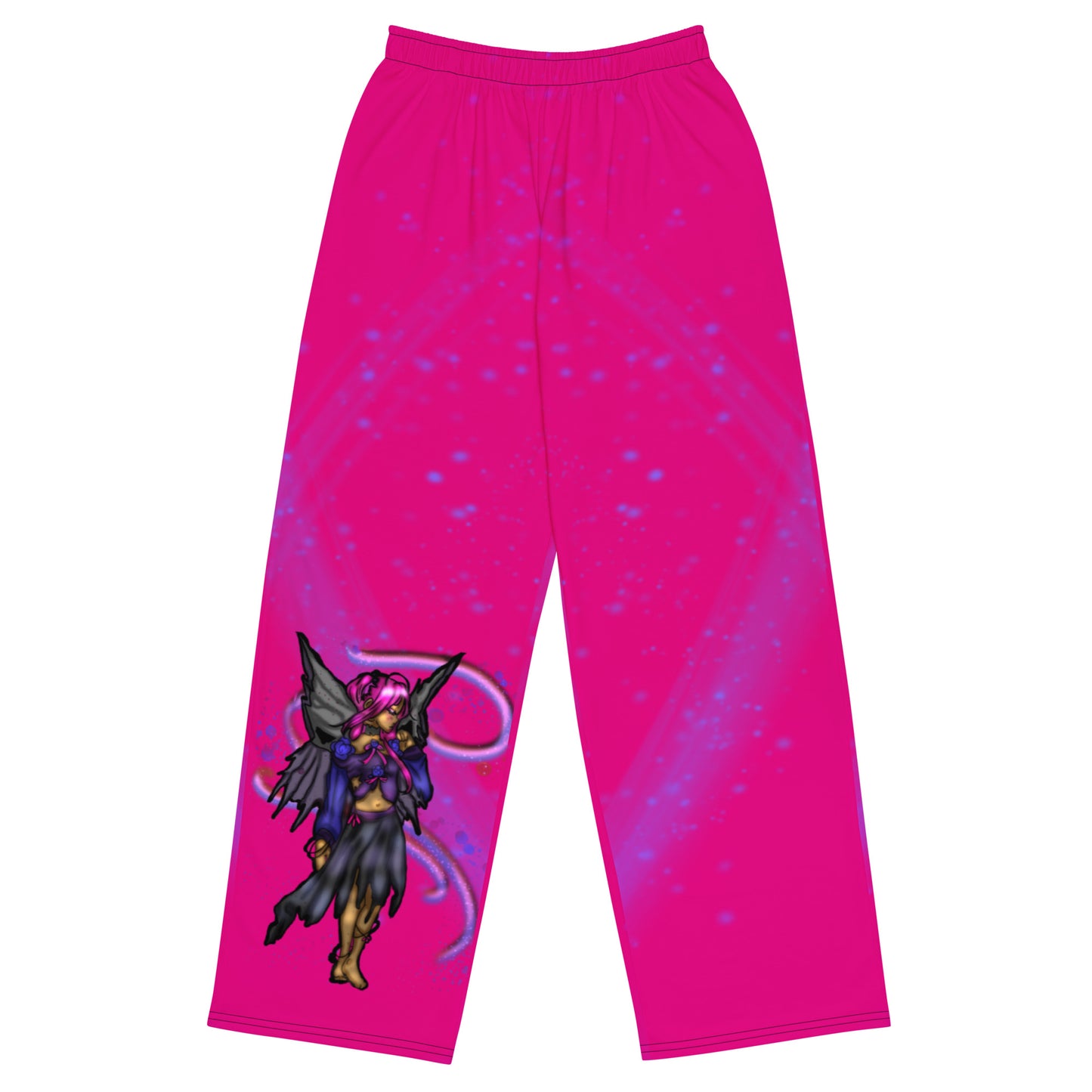 Purple Fairy unisex wide-leg pants Hot Pink