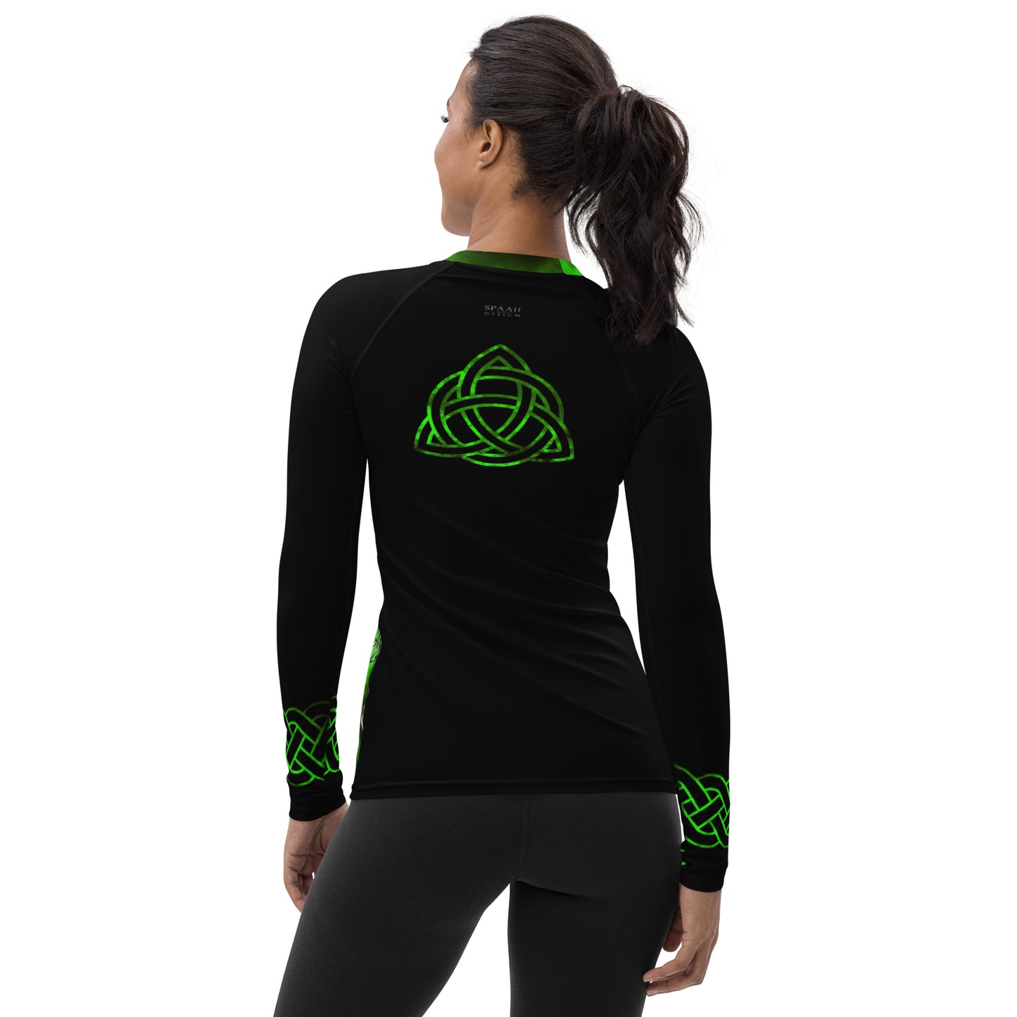 Wicca Green Pattern Rash Guard