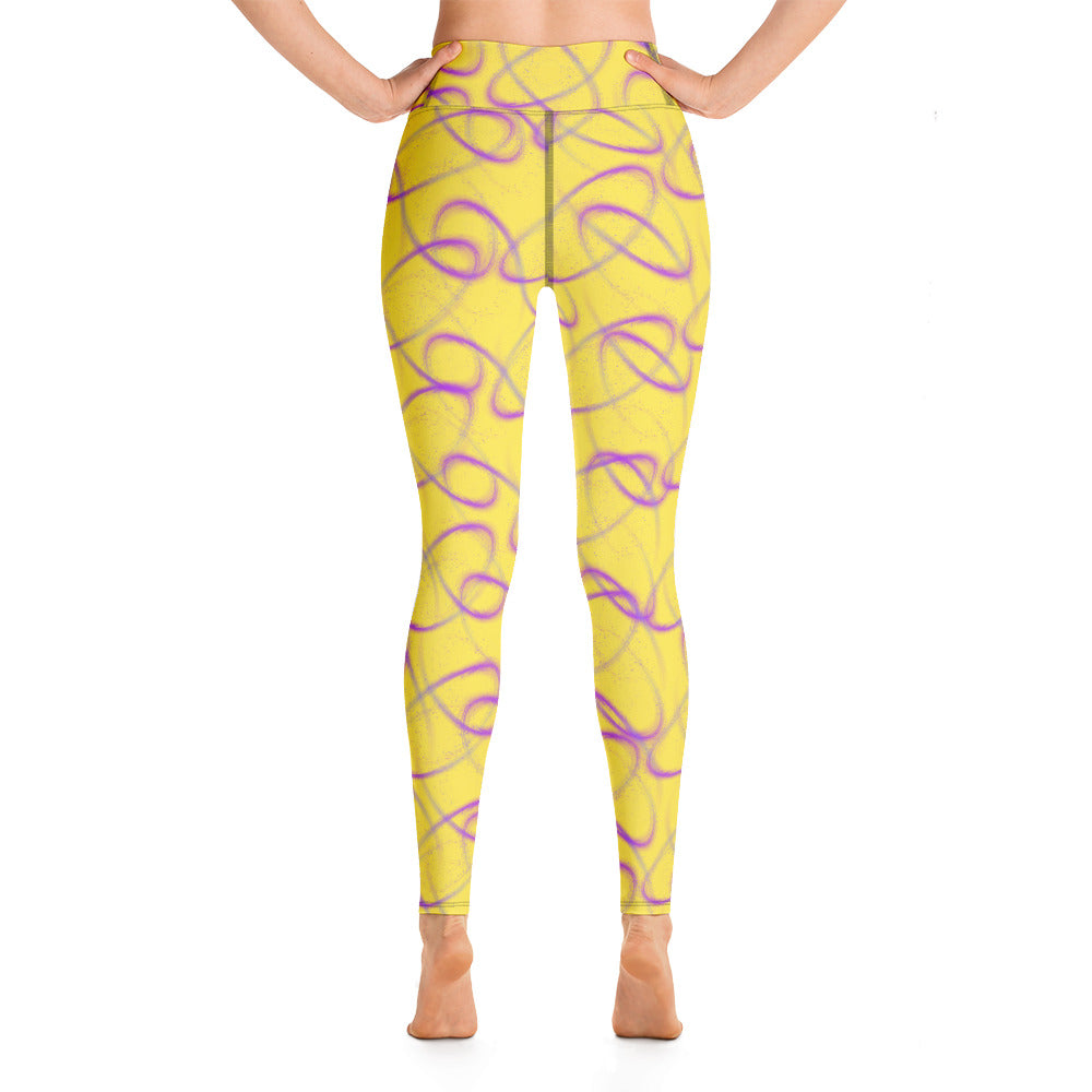 Purple Light Yoga Leggings Lemon