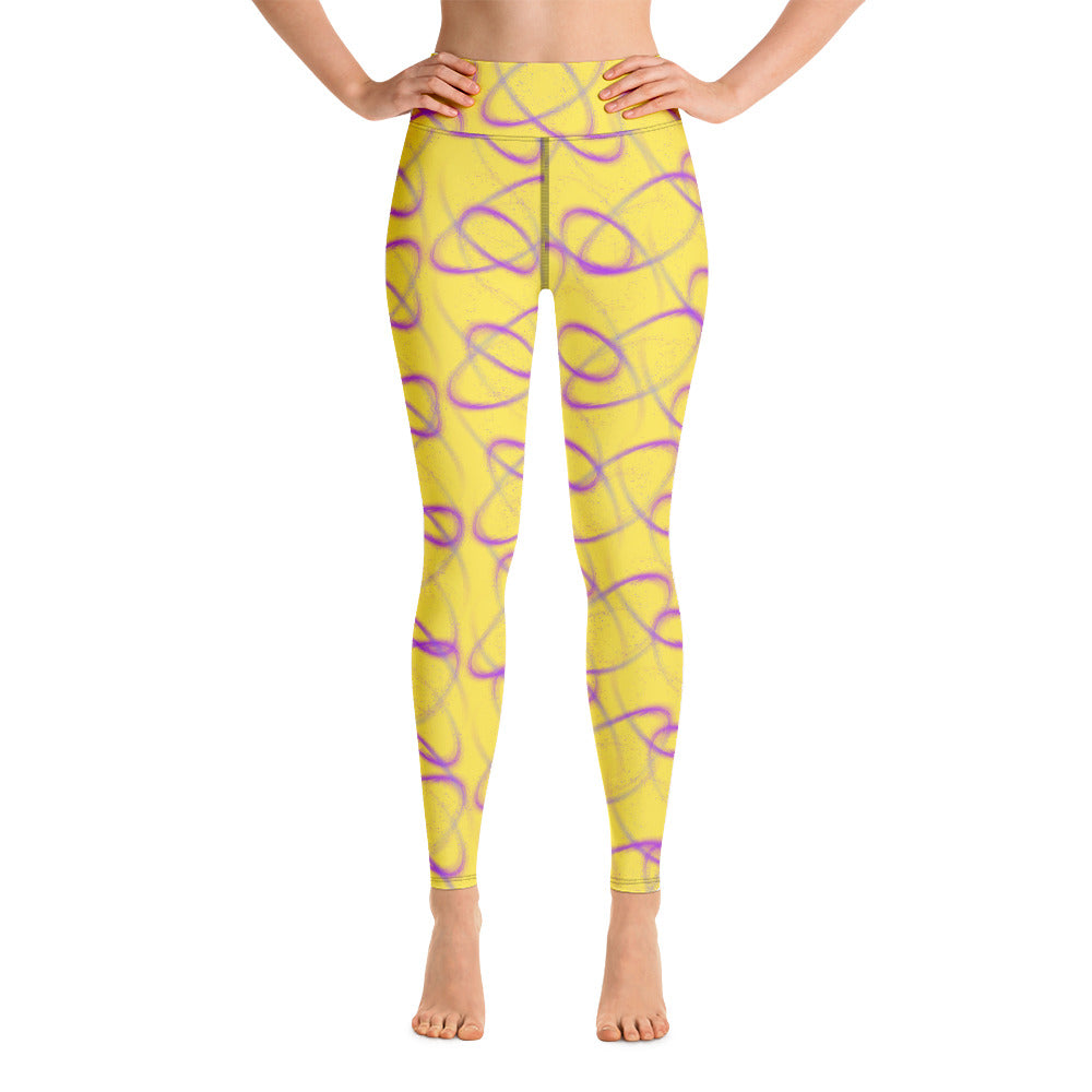 Purple Light Yoga Leggings Lemon