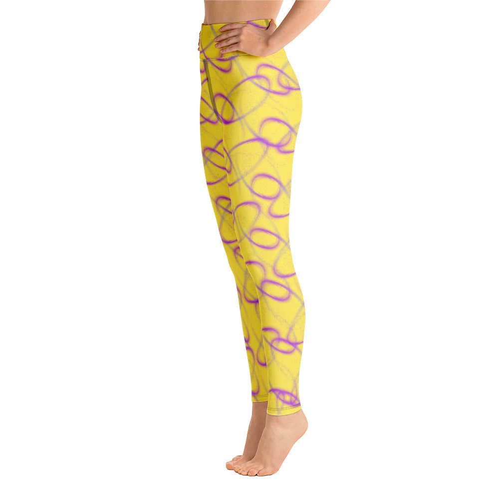 Purple Light Yoga Leggings Lemon