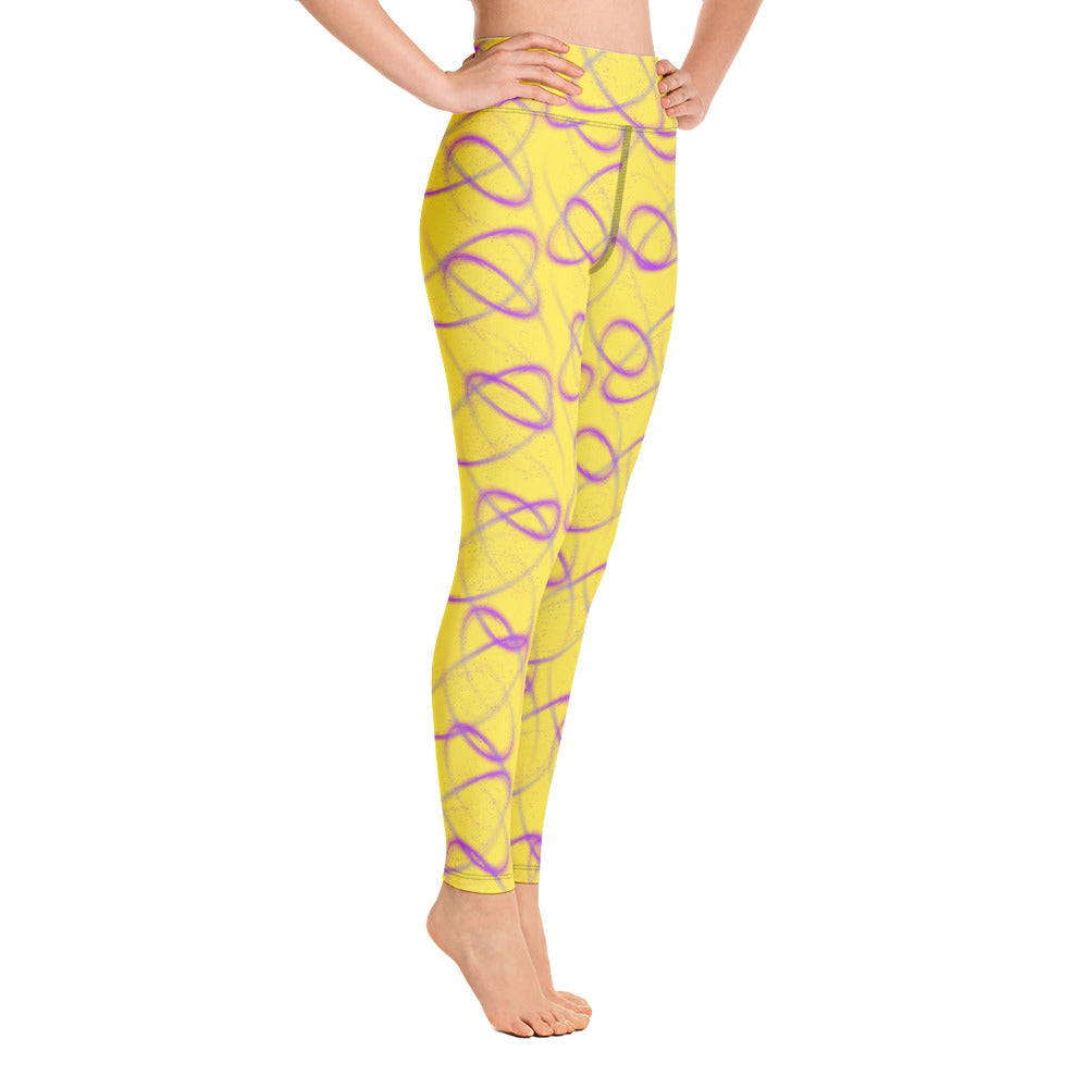 Purple Light Yoga Leggings Lemon