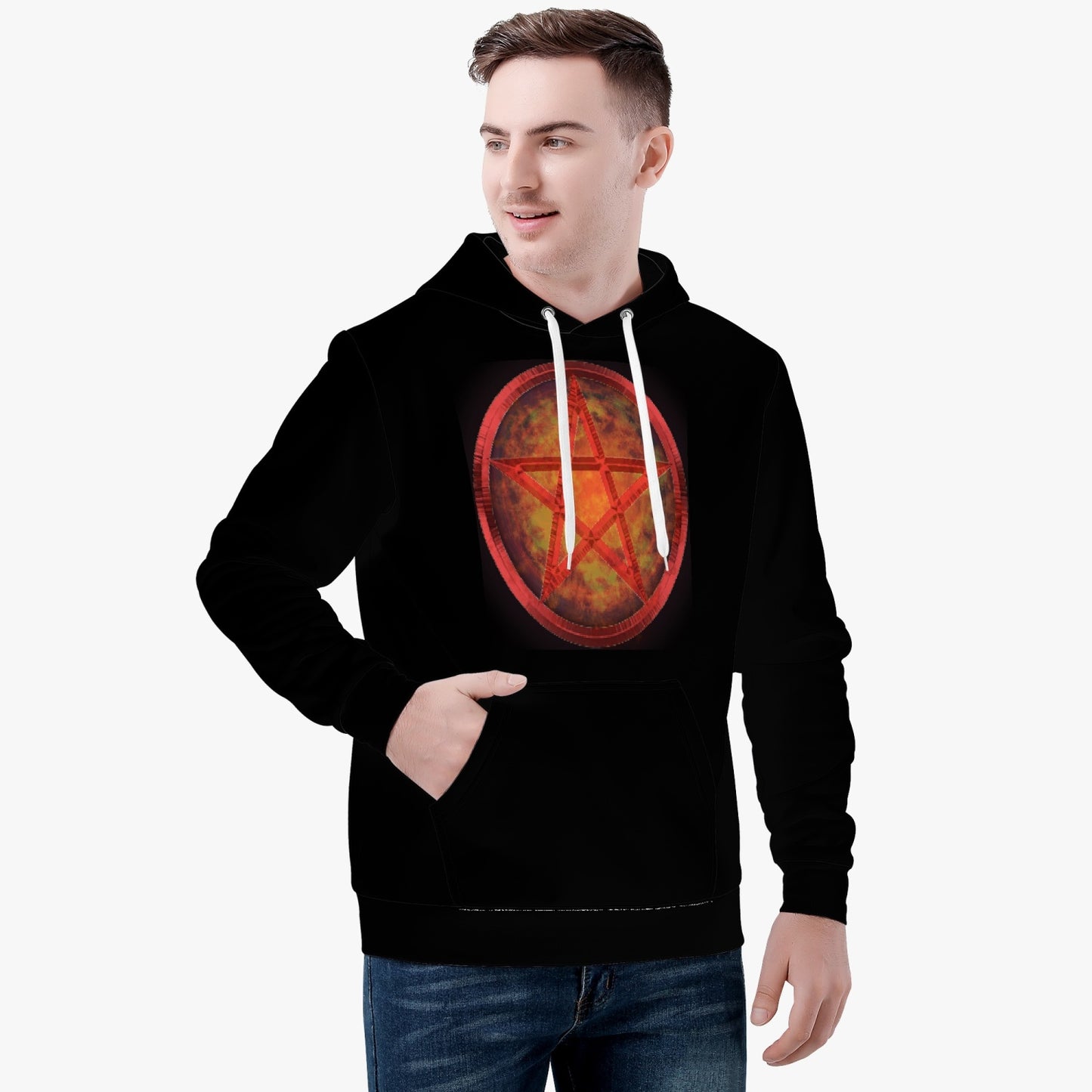 Hoodie Pentagram Fire
